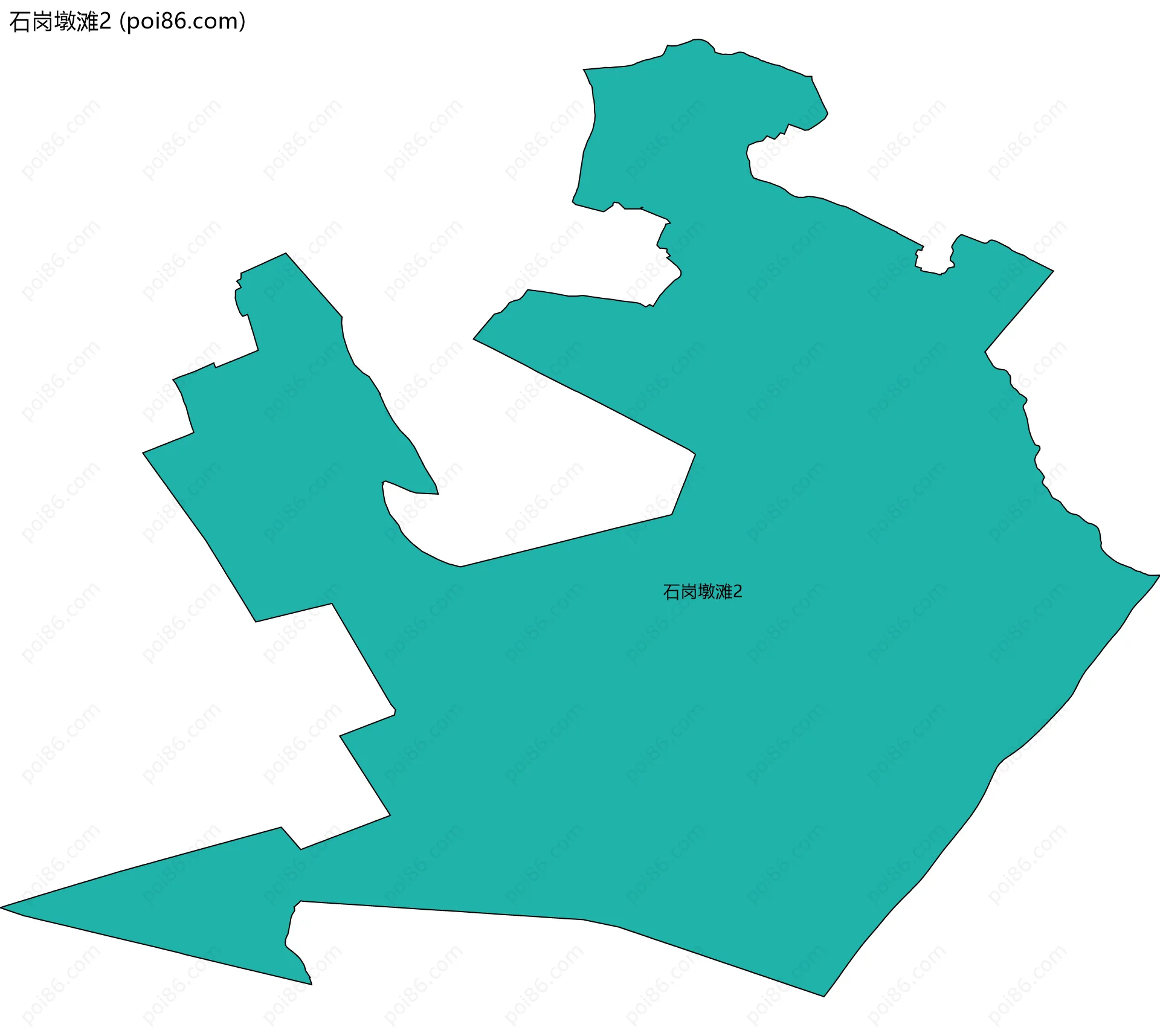 石岗墩滩2边界地图