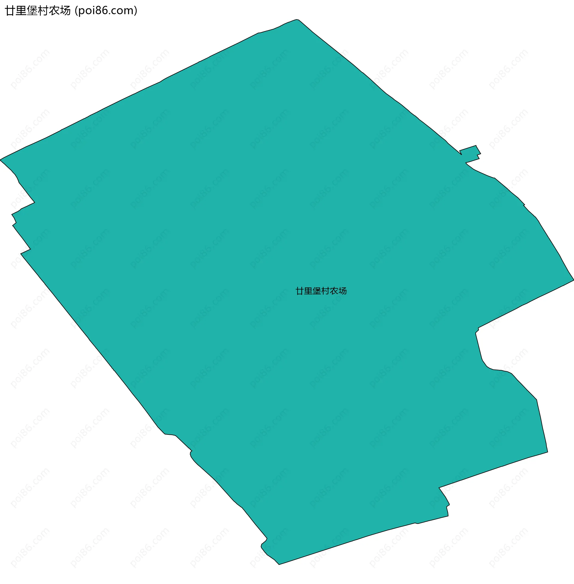 廿里堡村农场边界地图