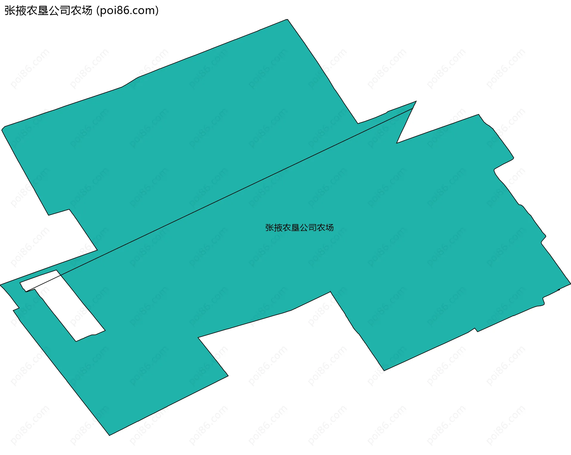 张掖农垦公司农场边界地图