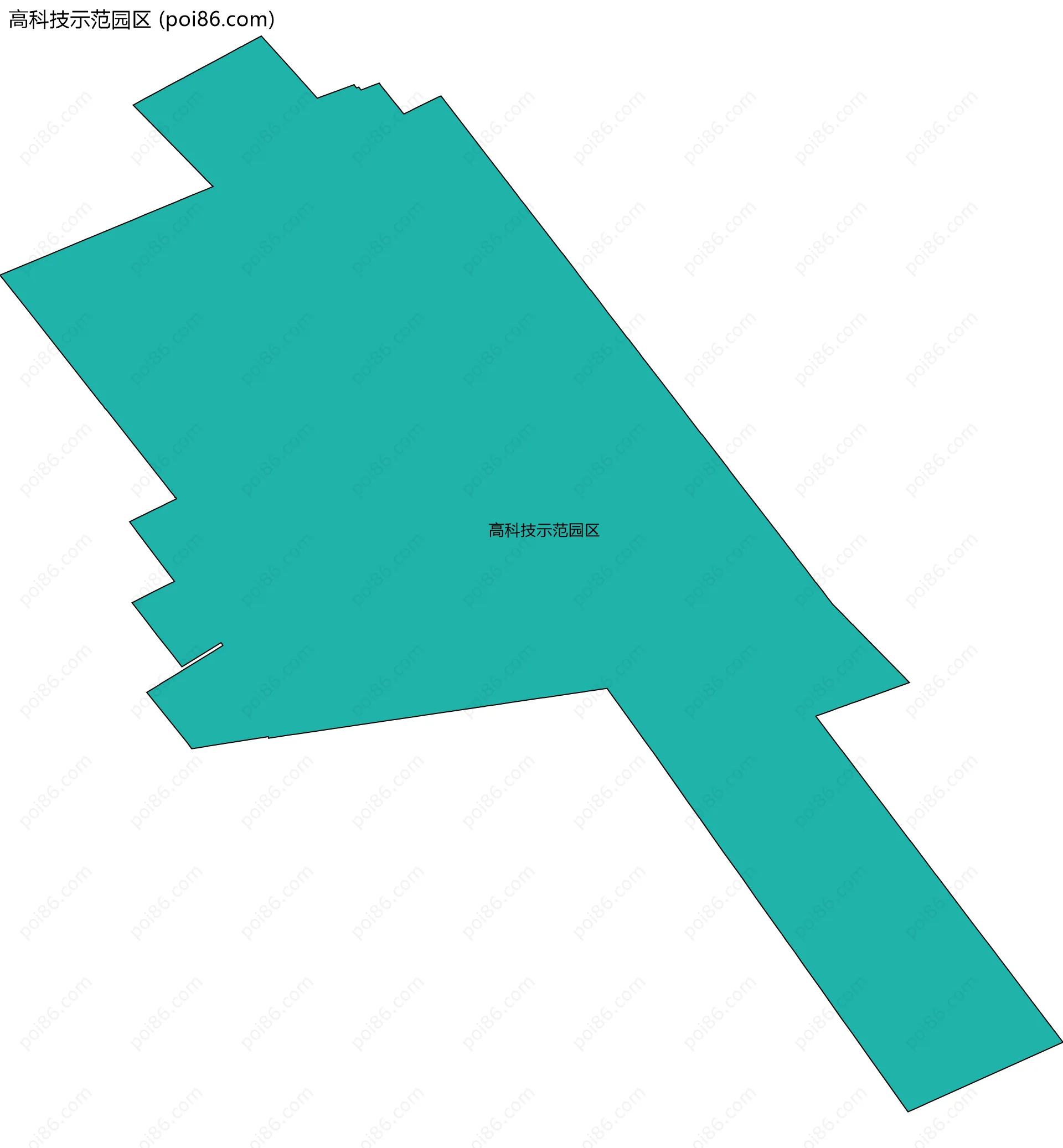 高科技示范园区边界地图