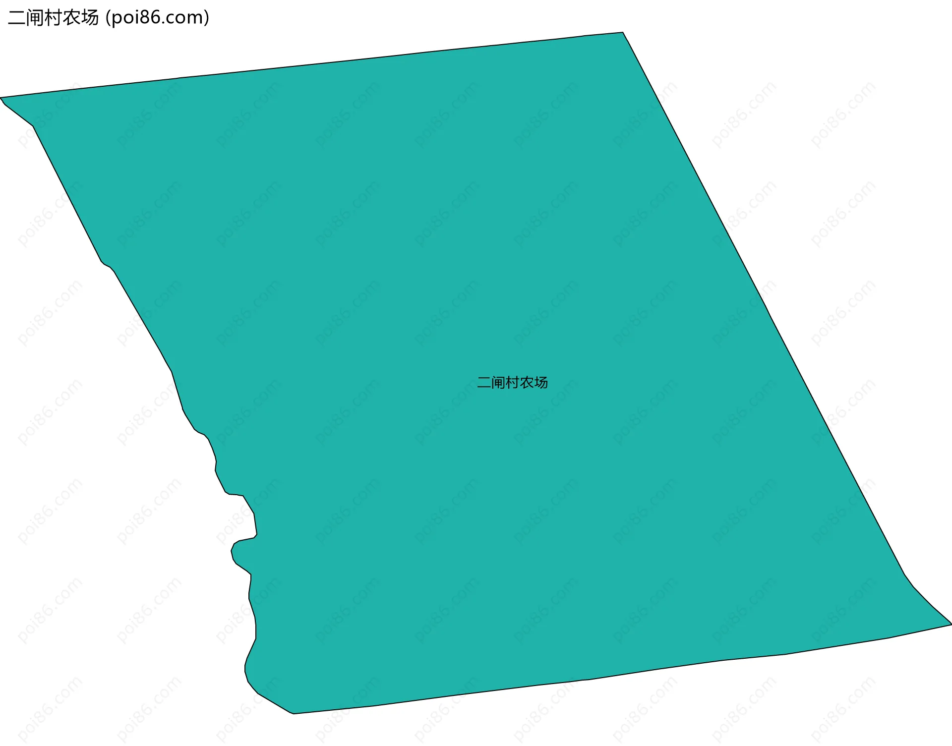 二闸村农场边界地图