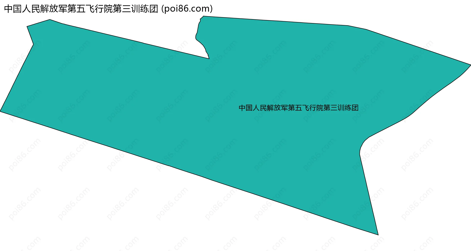 中国人民解放军第五飞行院第三训练团边界地图