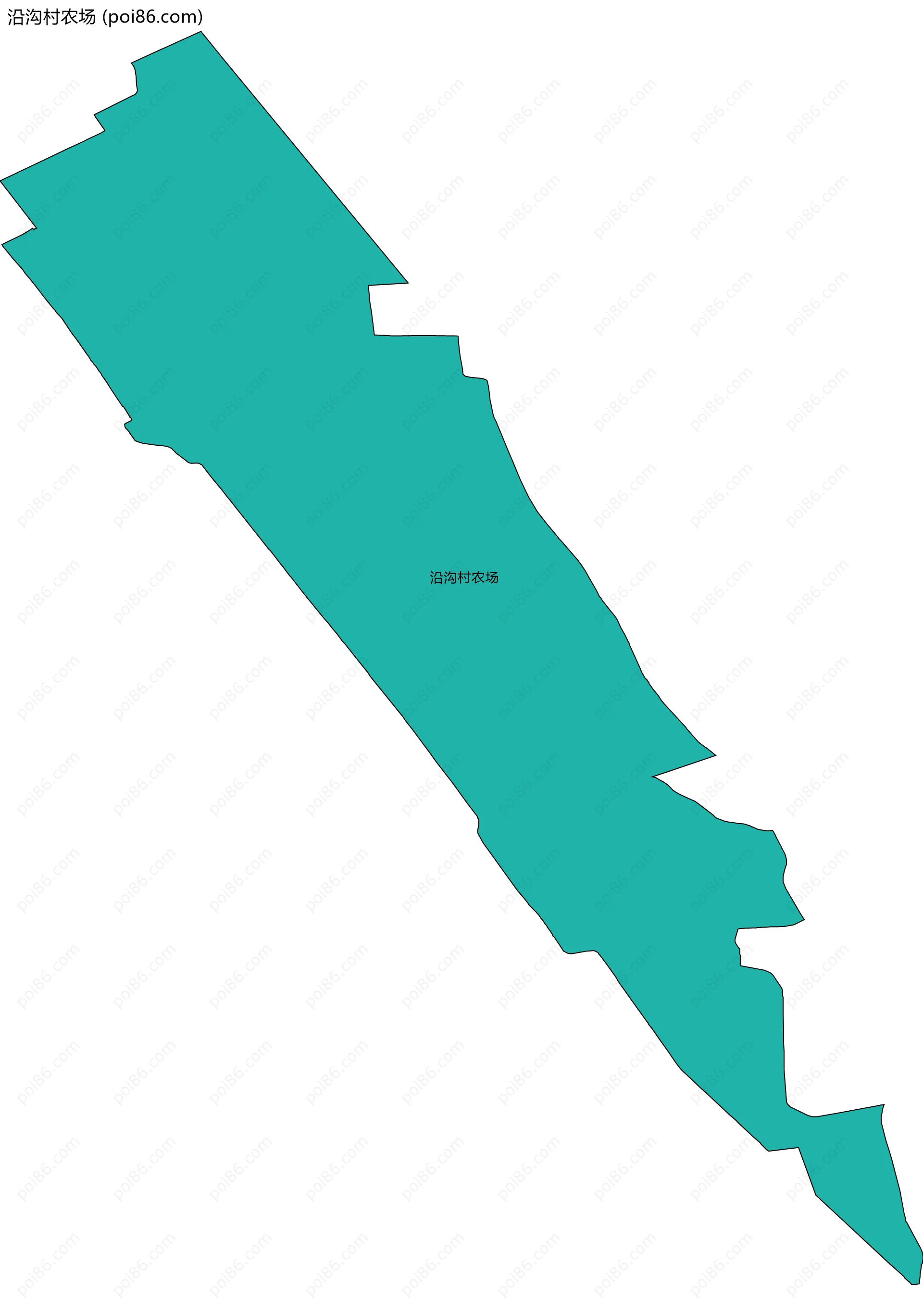 沿沟村农场边界地图