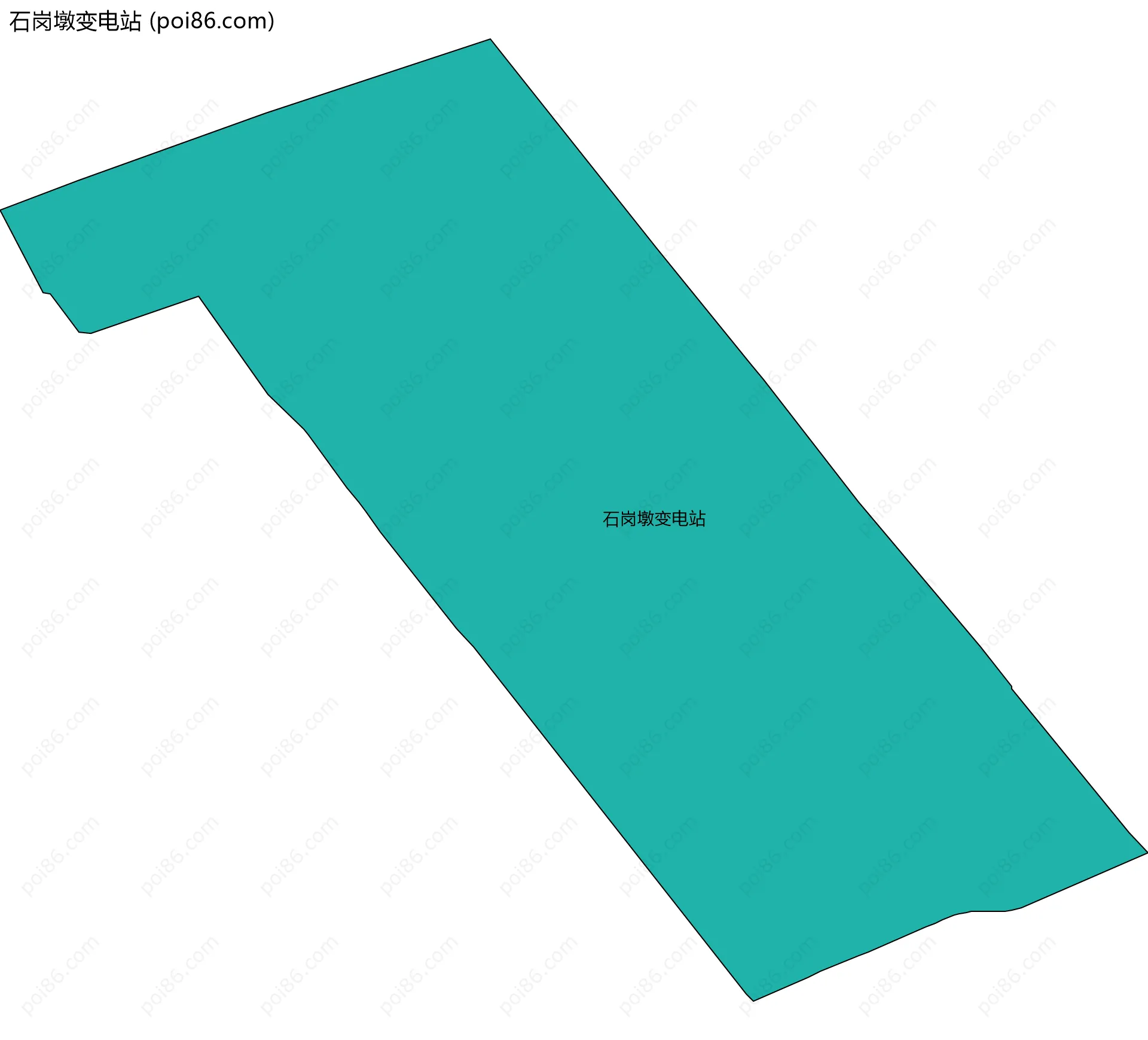 石岗墩变电站边界地图