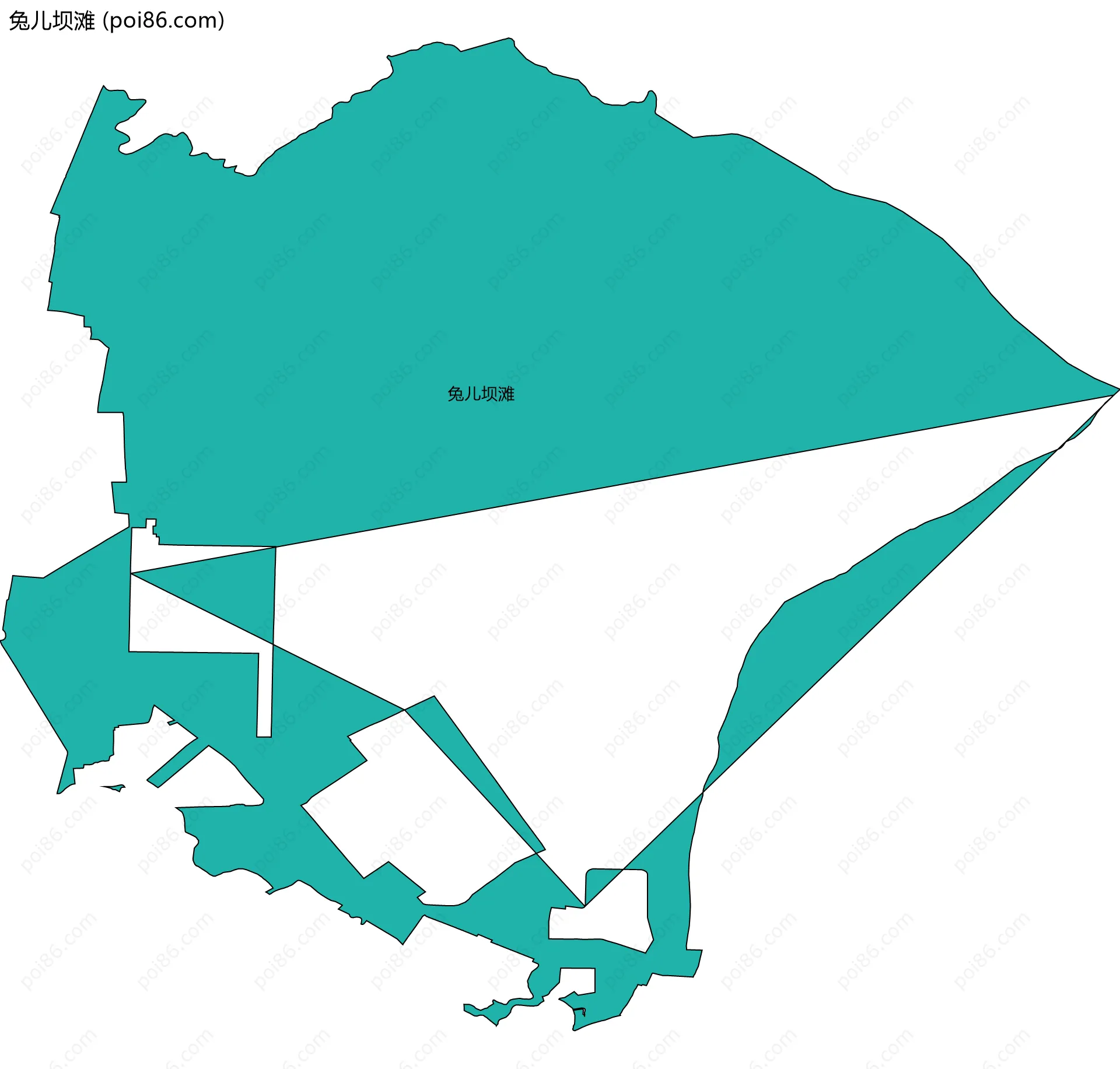 兔儿坝滩边界地图