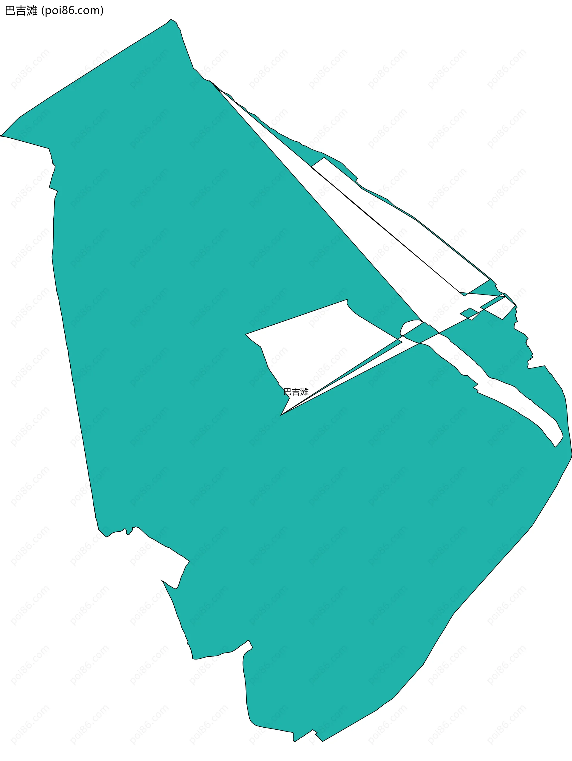 巴吉滩边界地图