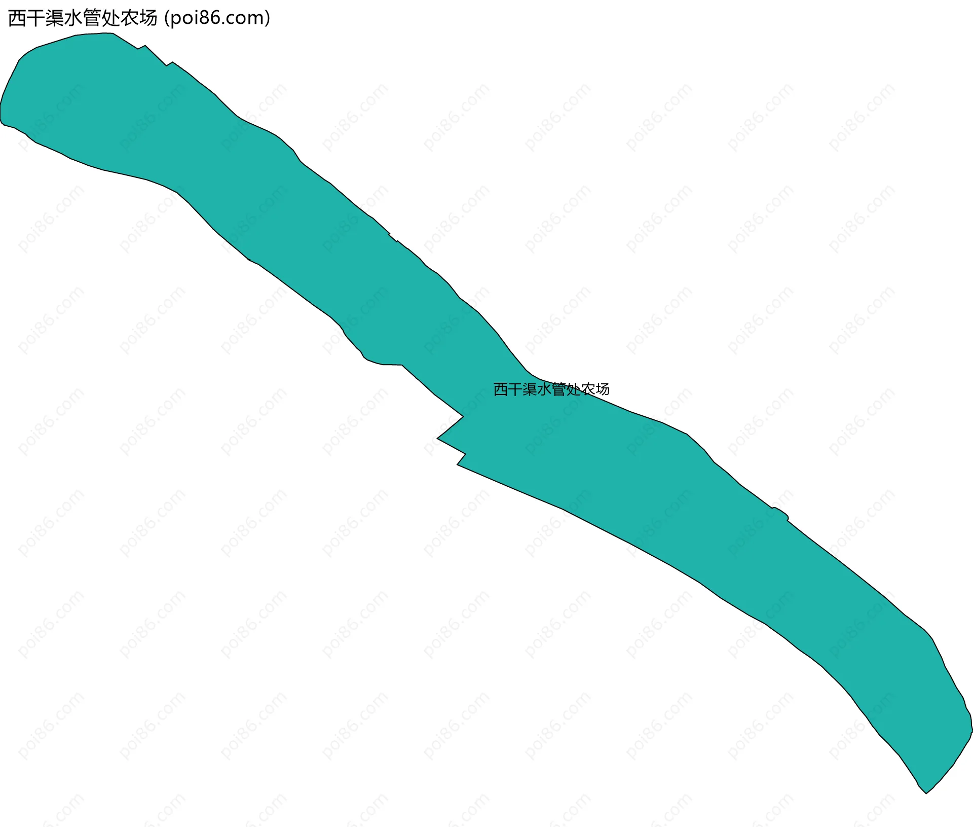 西干渠水管处农场边界地图