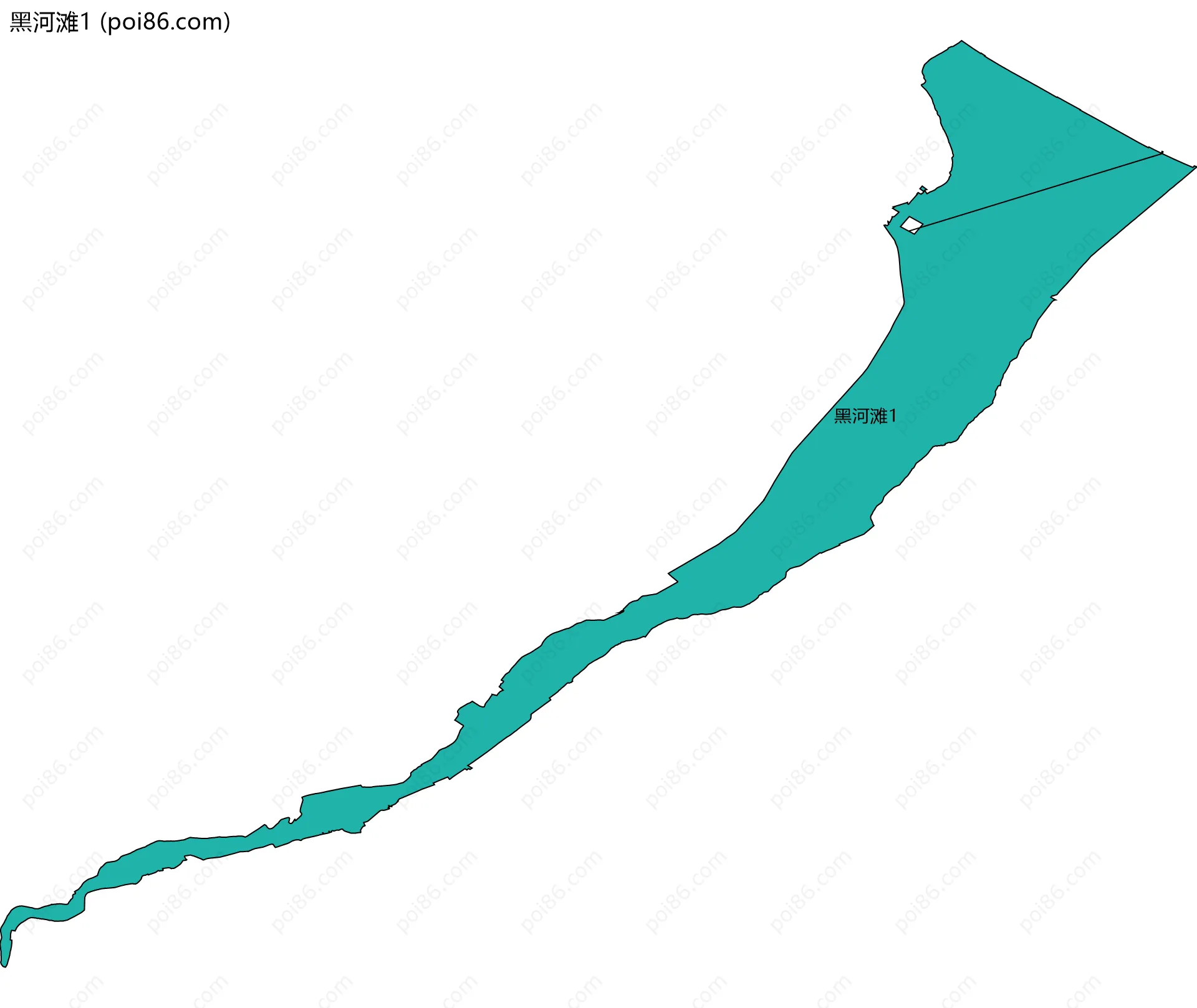 黑河滩1边界地图