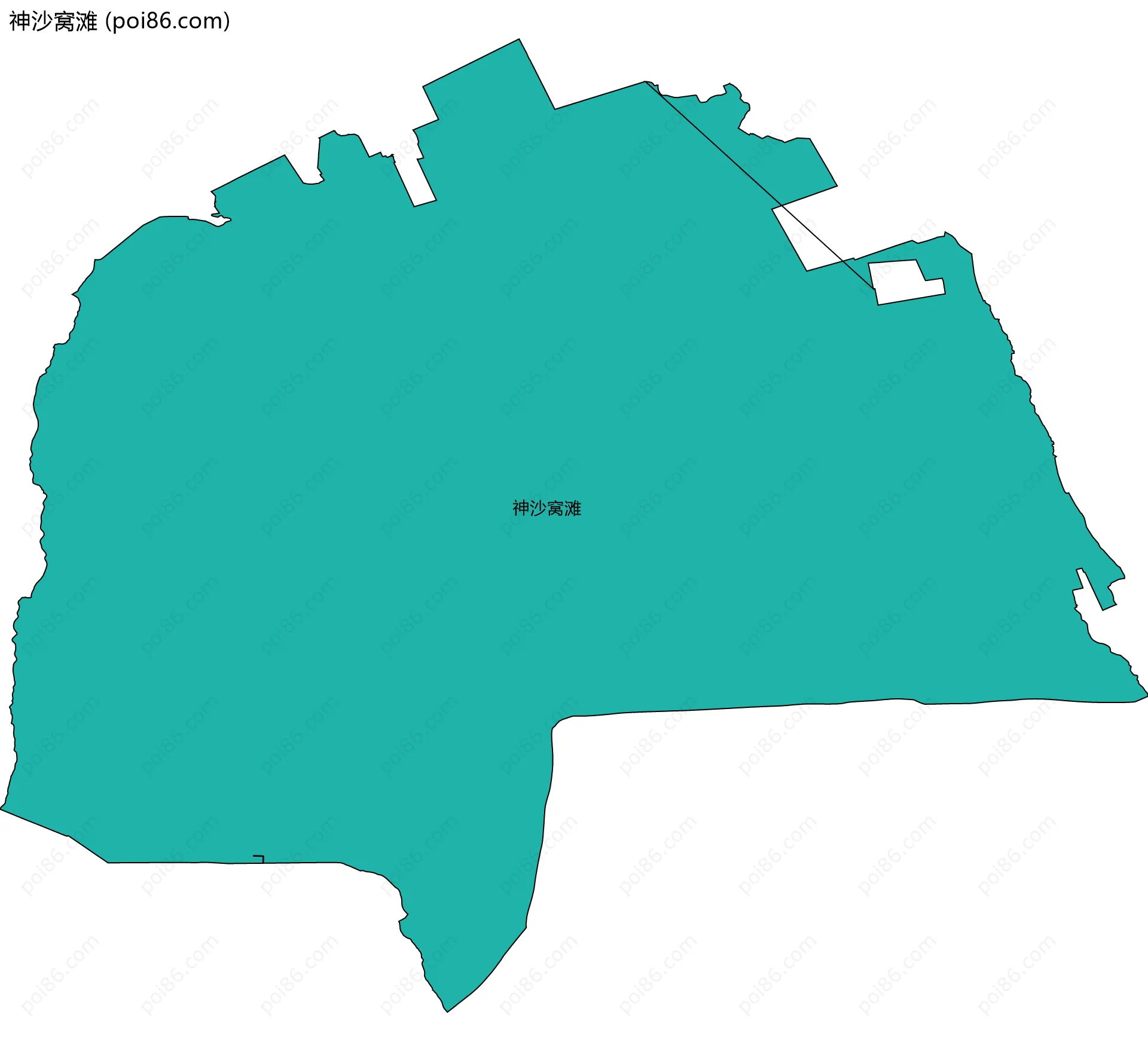神沙窝滩边界地图