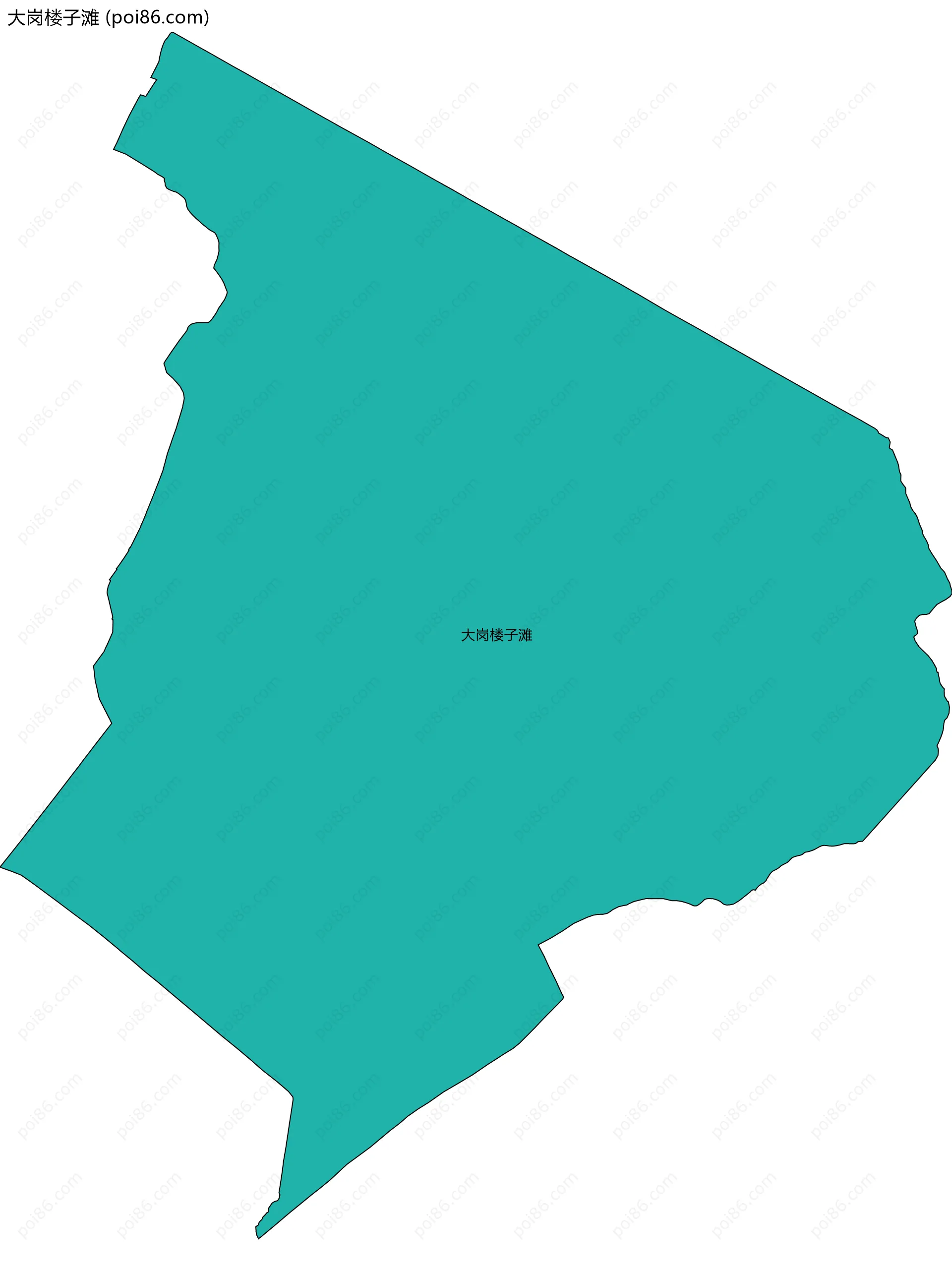 大岗楼子滩边界地图