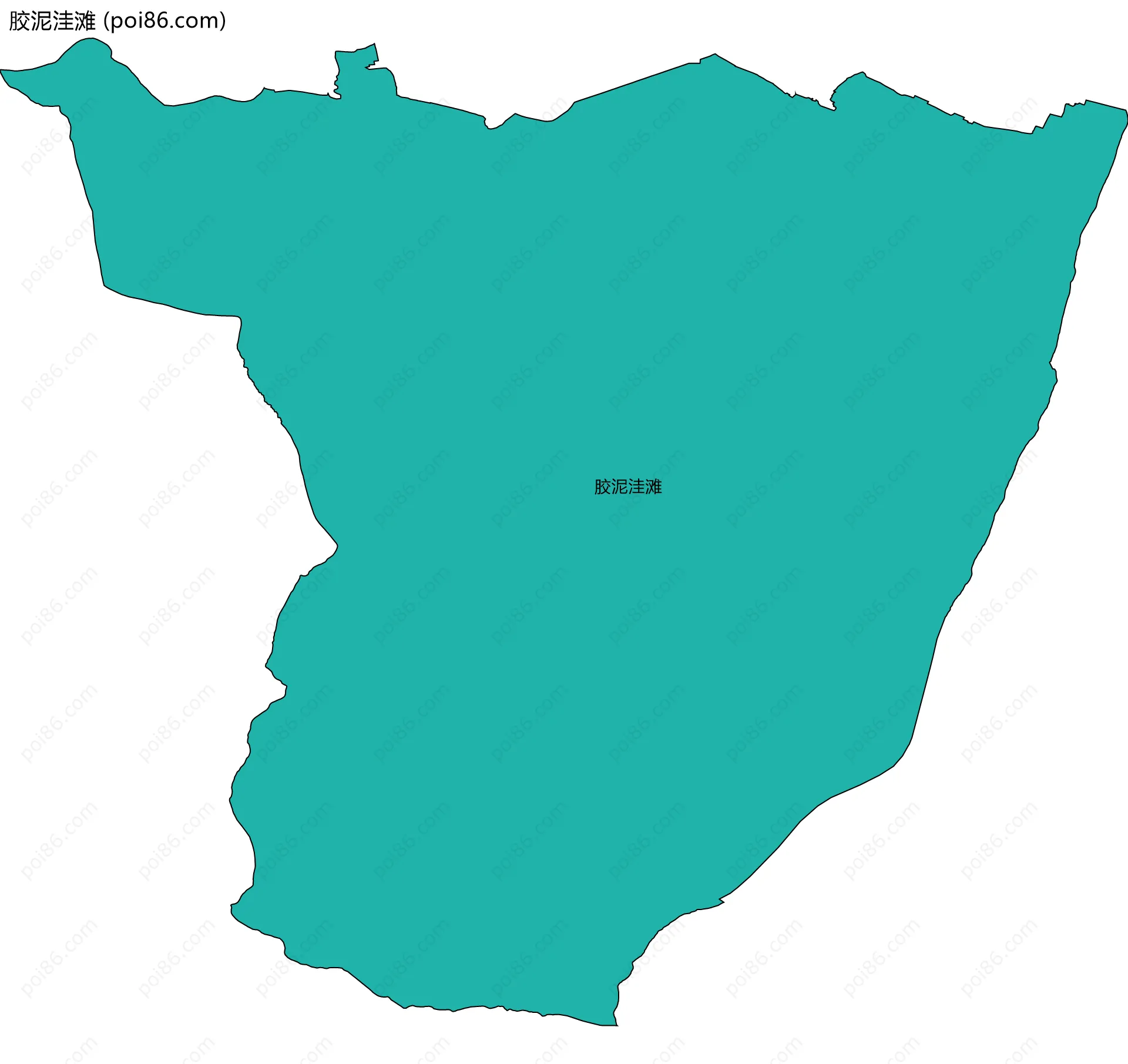 胶泥洼滩边界地图