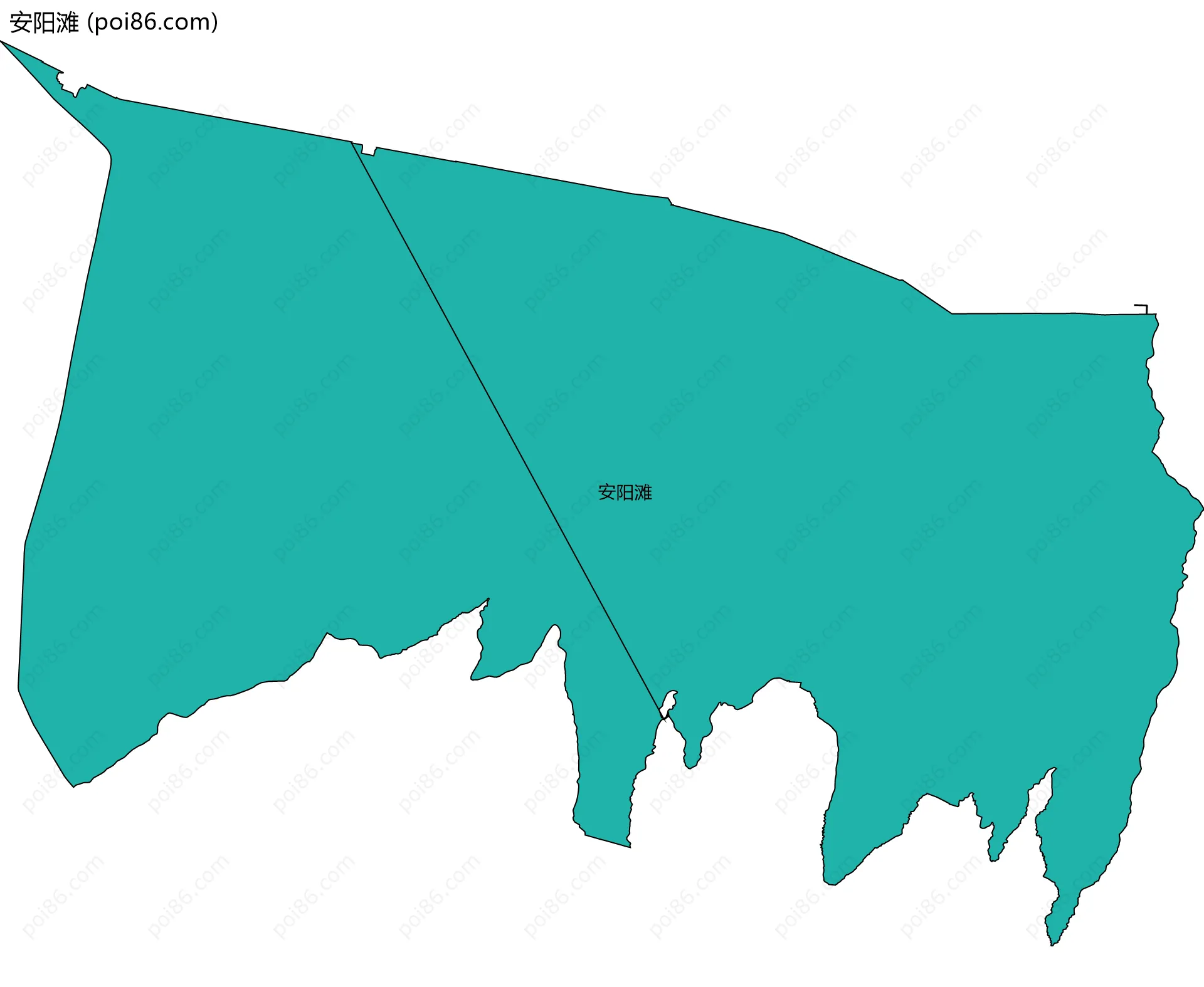 安阳滩边界地图
