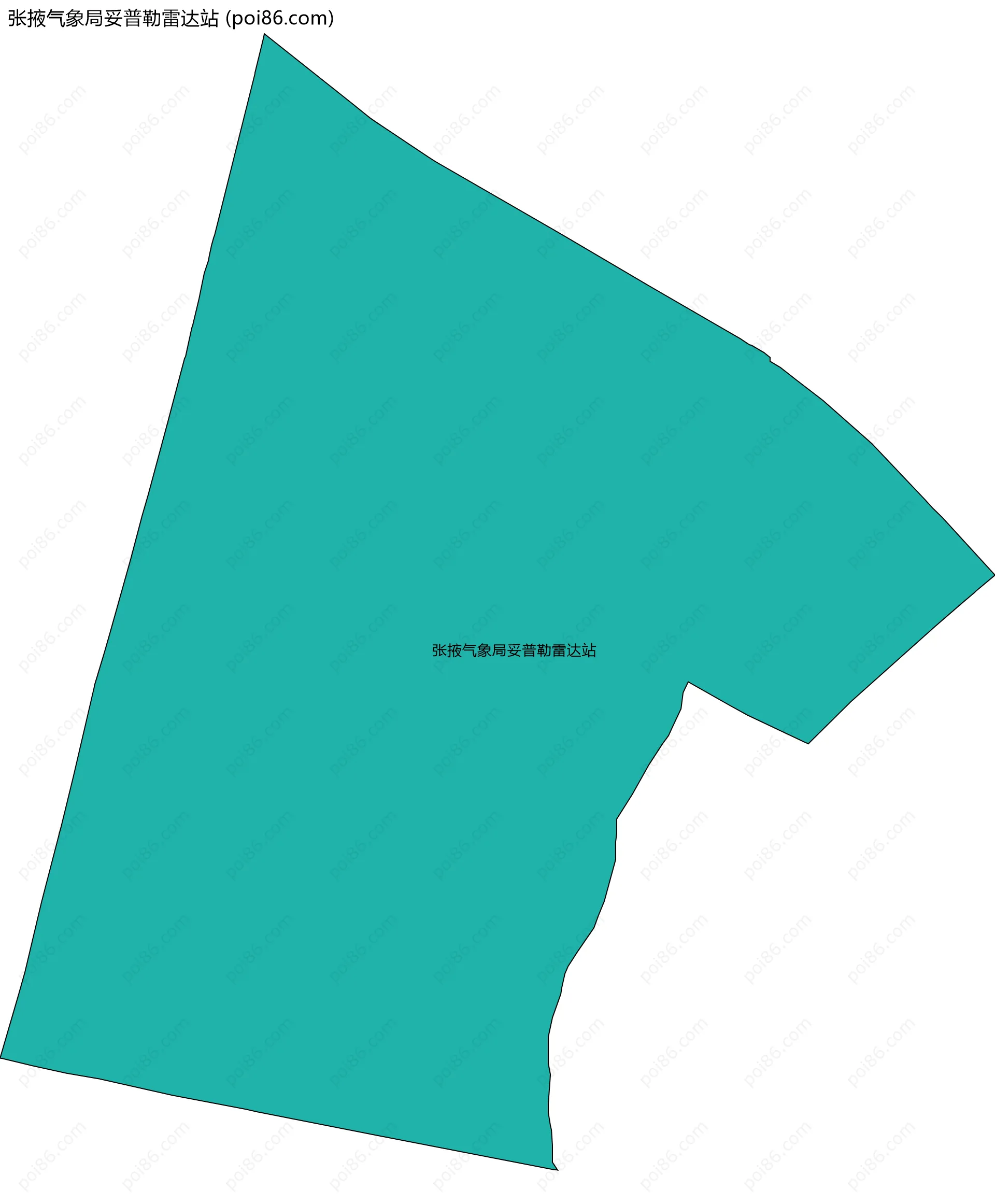 张掖气象局妥普勒雷达站边界地图