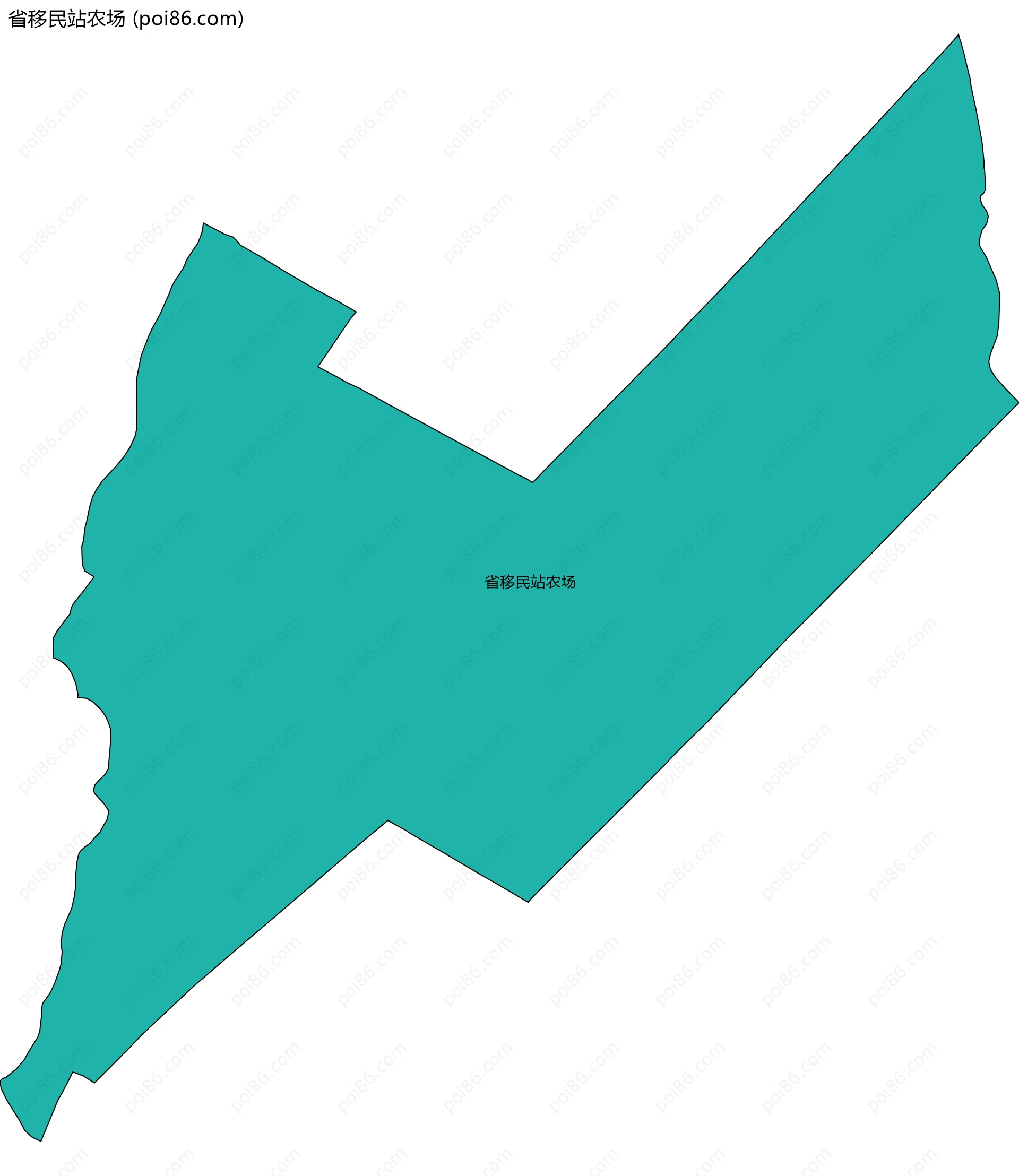 省移民站农场边界地图
