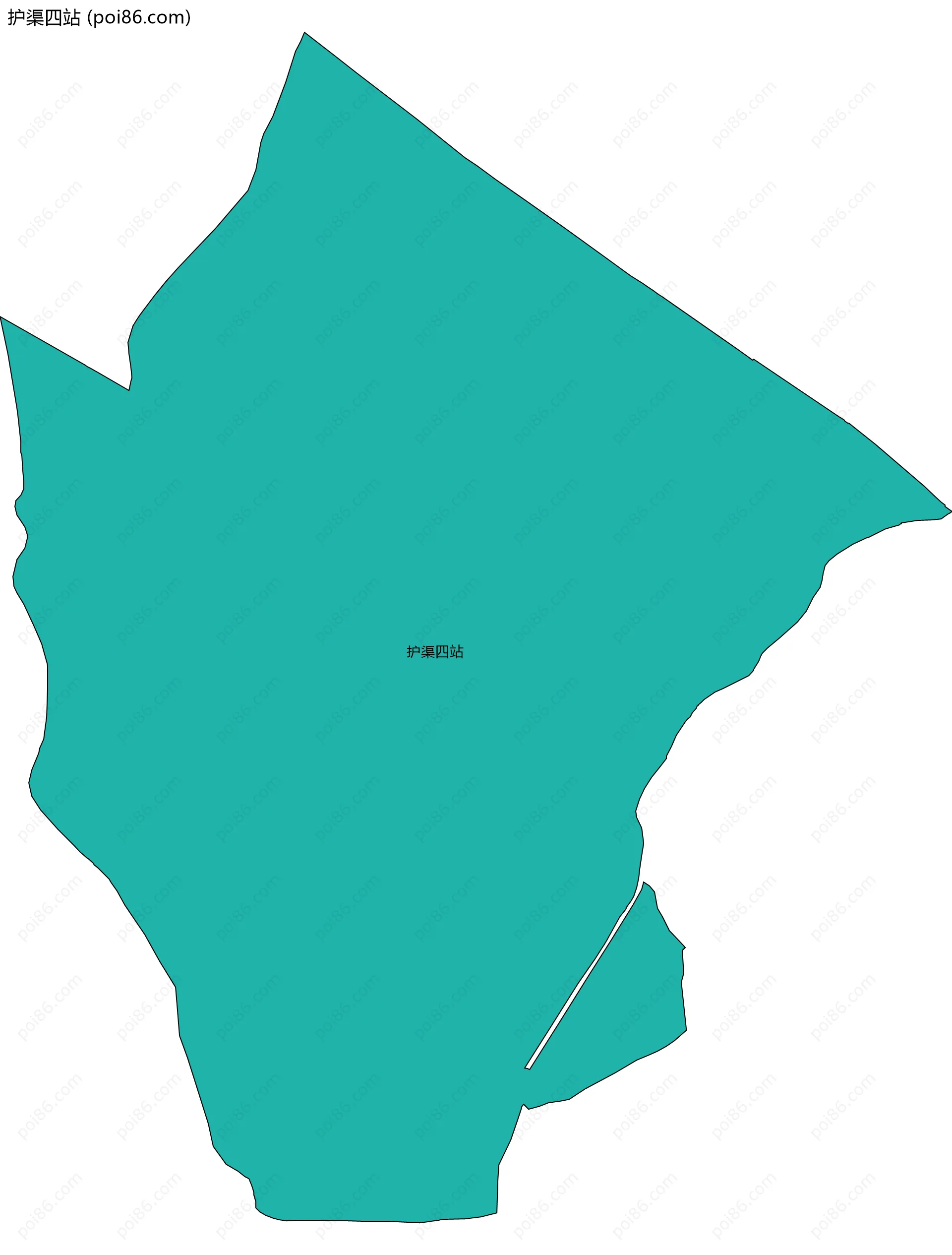 护渠四站边界地图