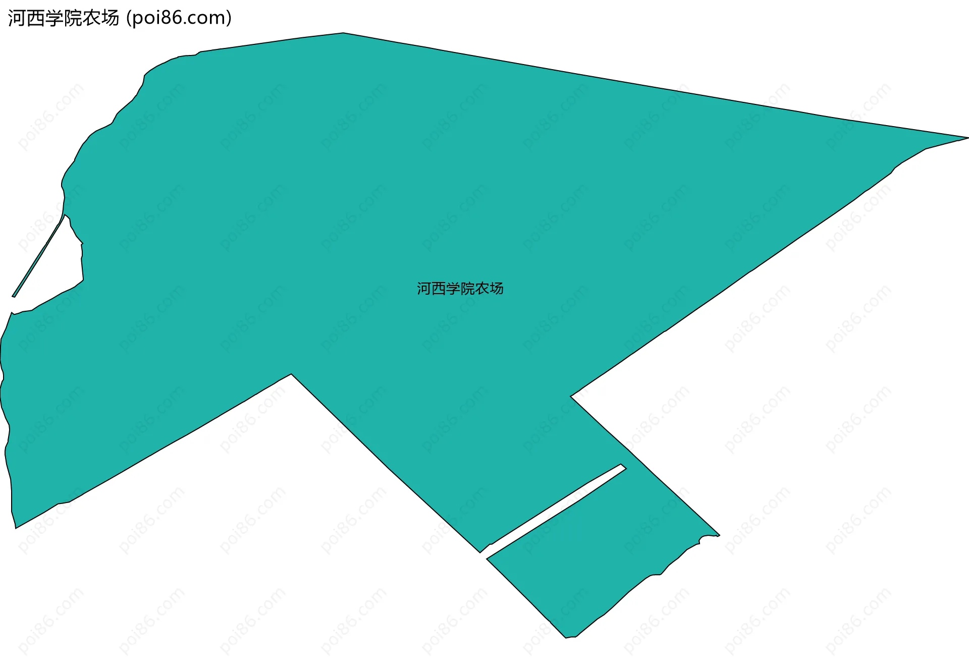 河西学院农场边界地图