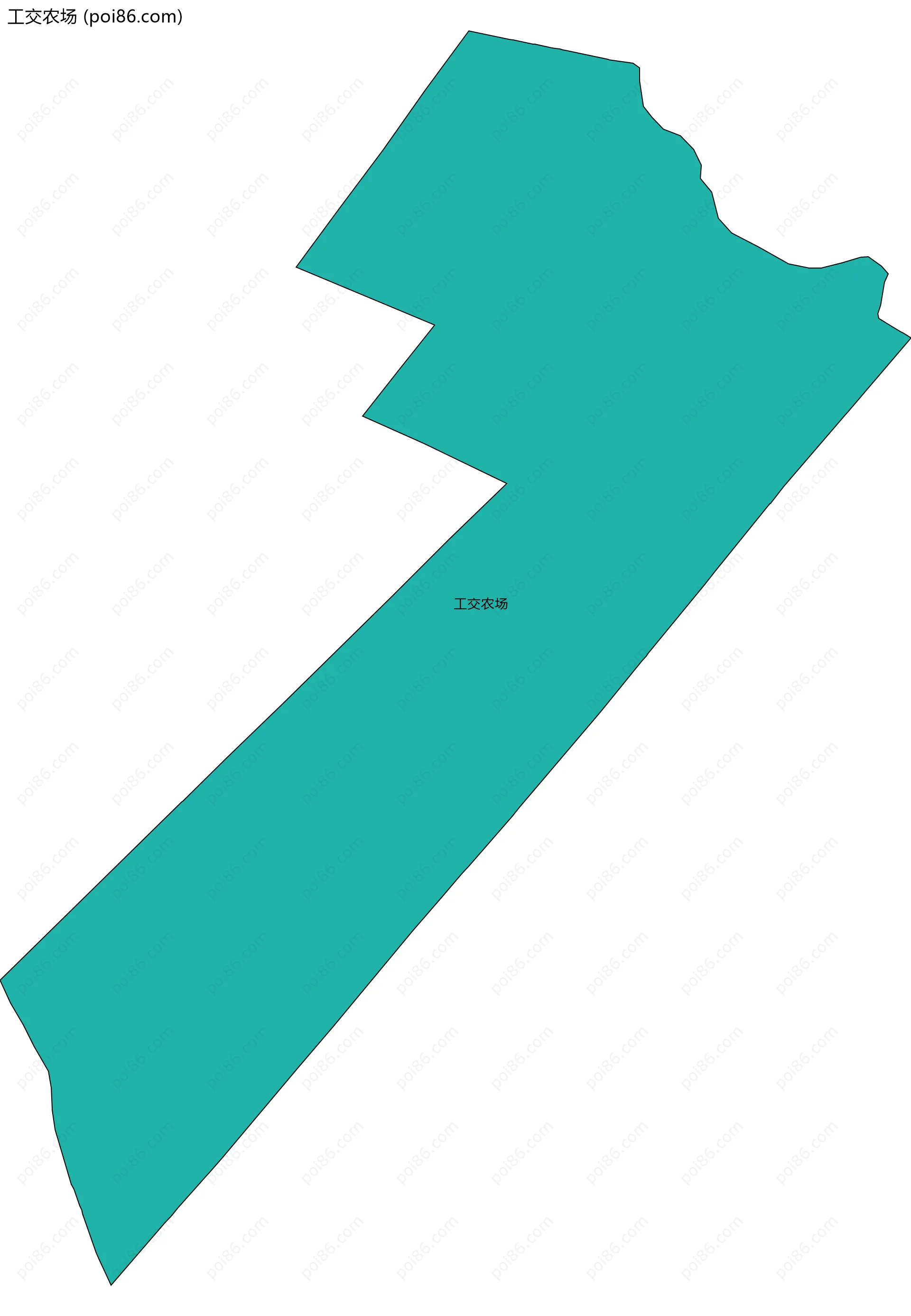 工交农场边界地图