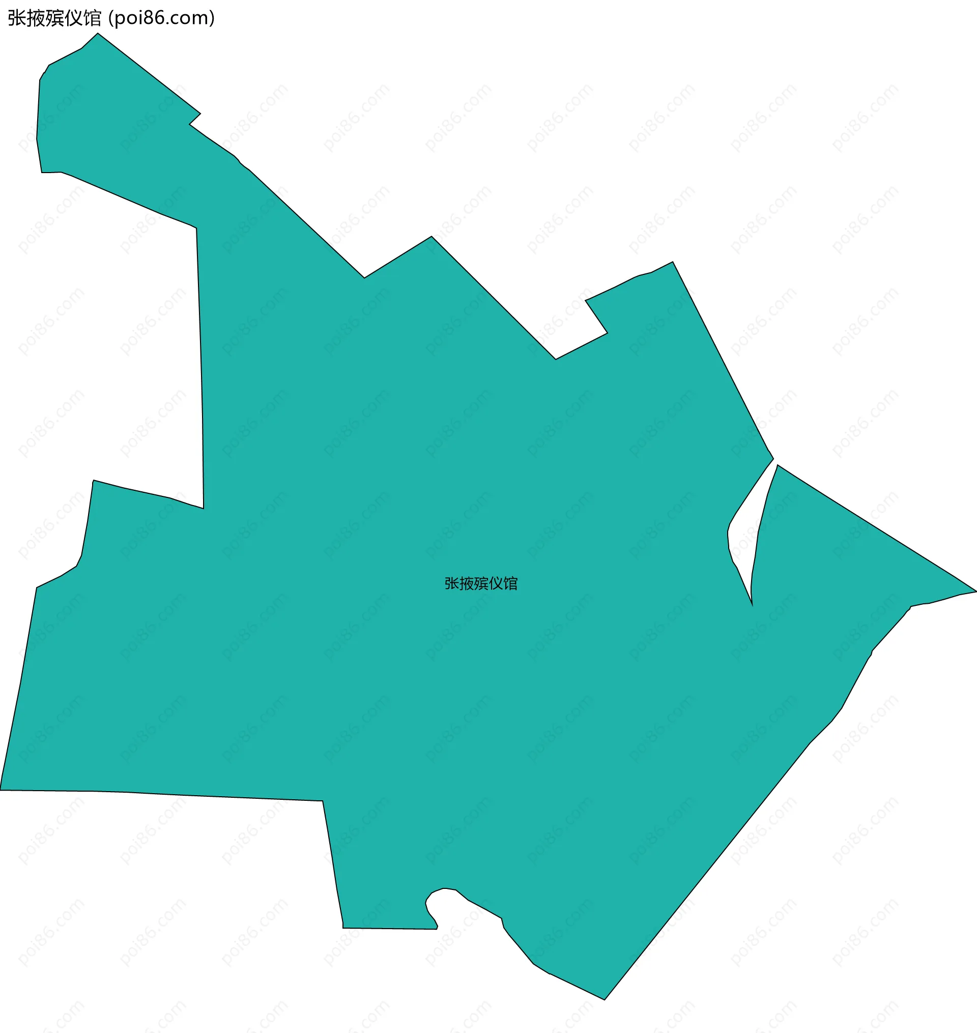 张掖殡仪馆边界地图