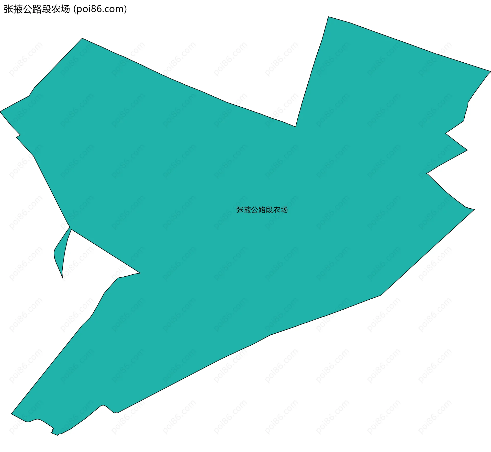 张掖公路段农场边界地图