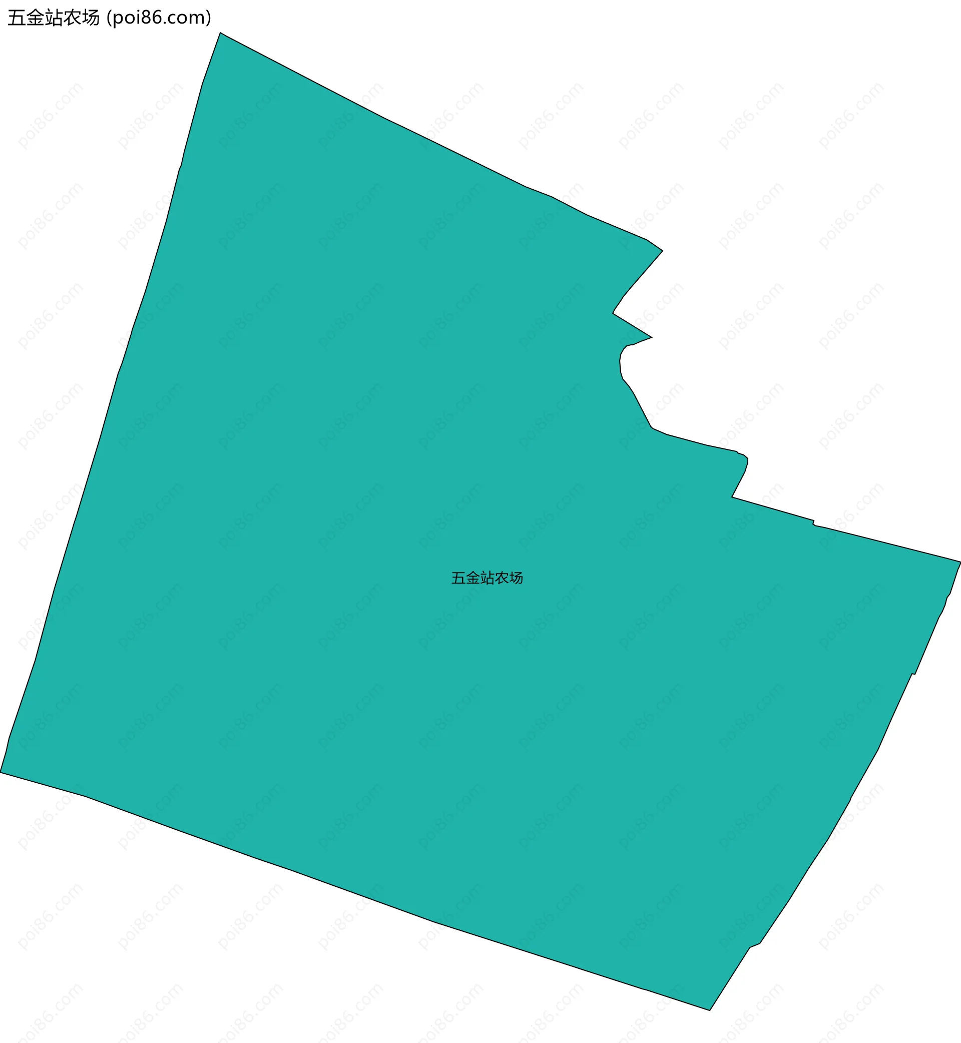 五金站农场边界地图