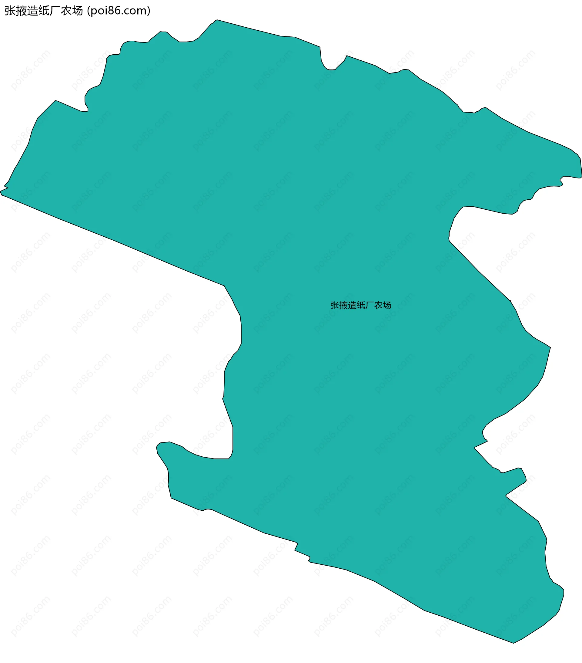 张掖造纸厂农场边界地图