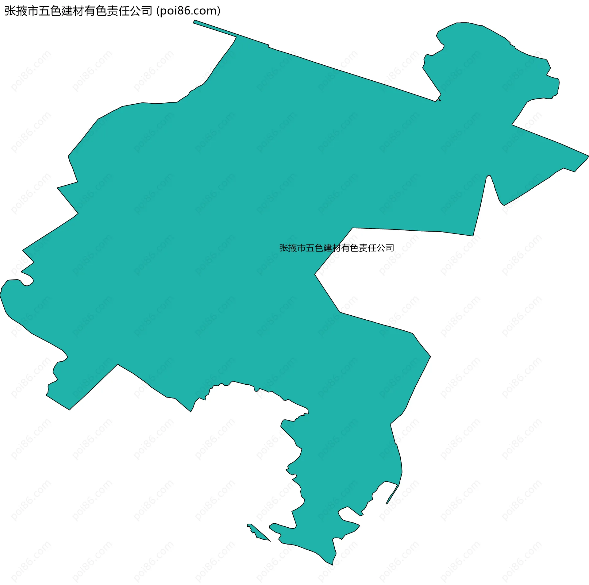 张掖市五色建材有色责任公司边界地图