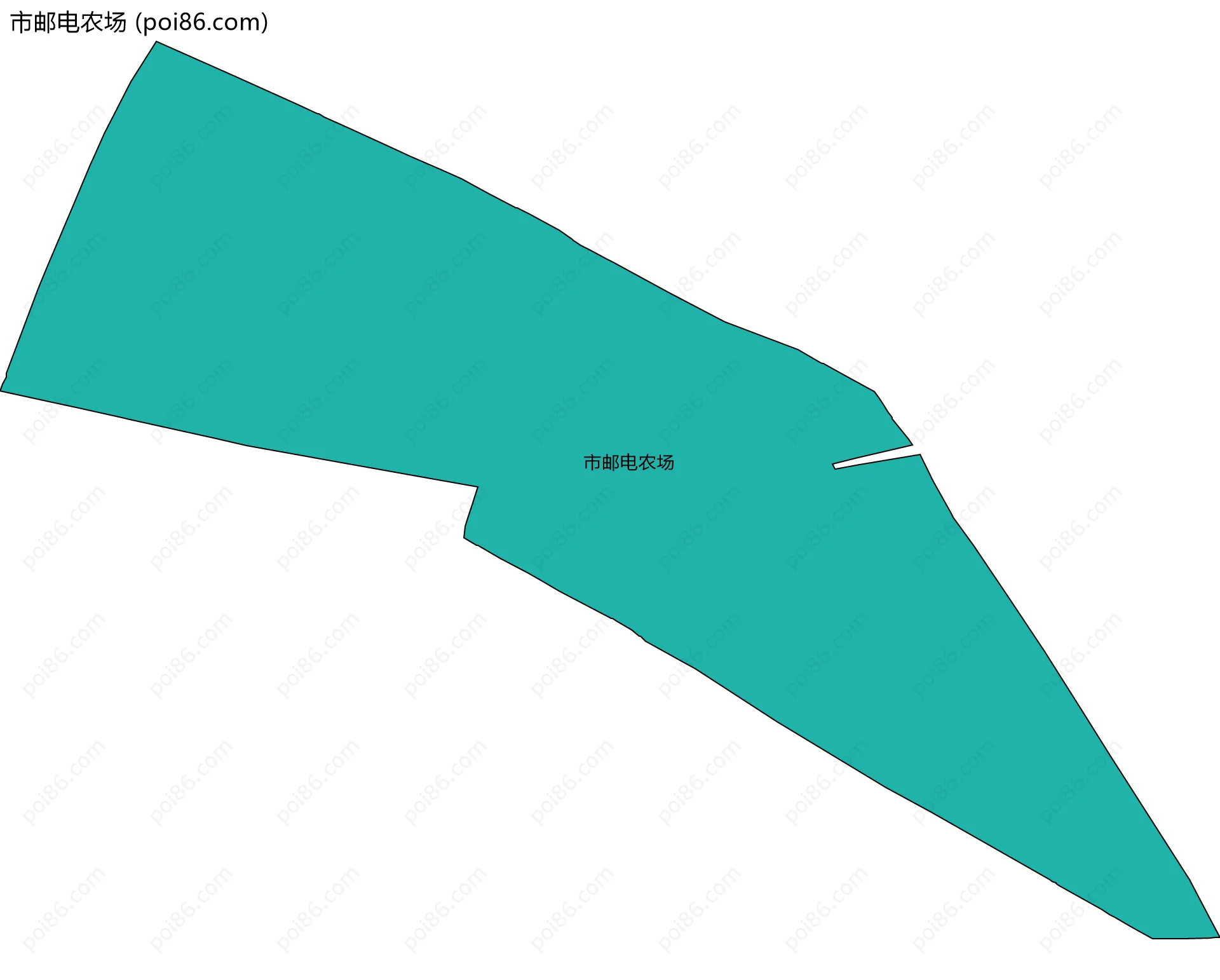 市邮电农场边界地图
