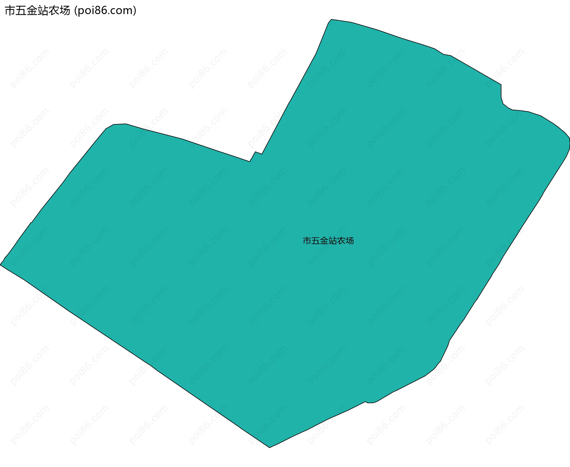 市五金站农场边界地图