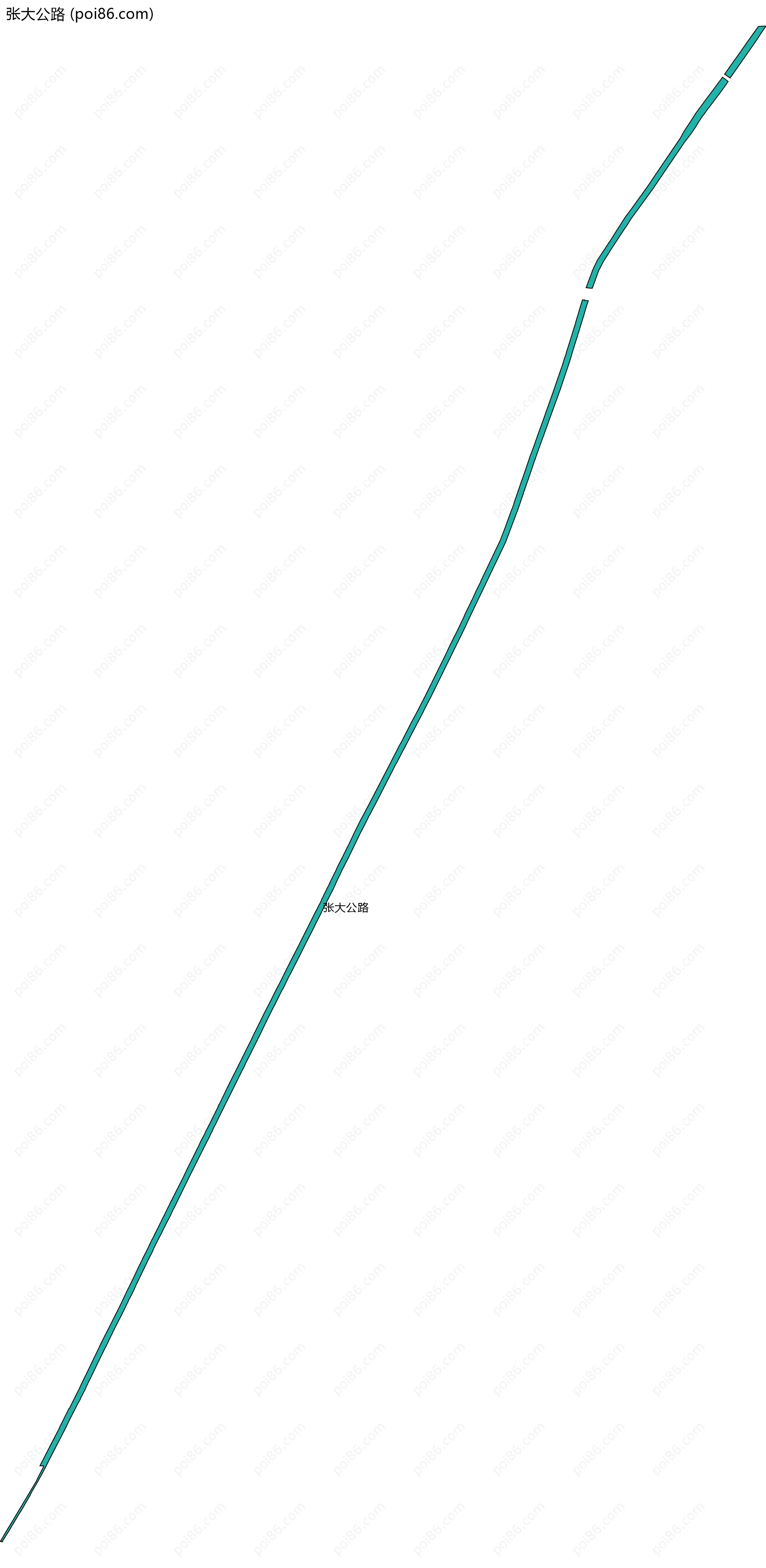 张大公路边界地图