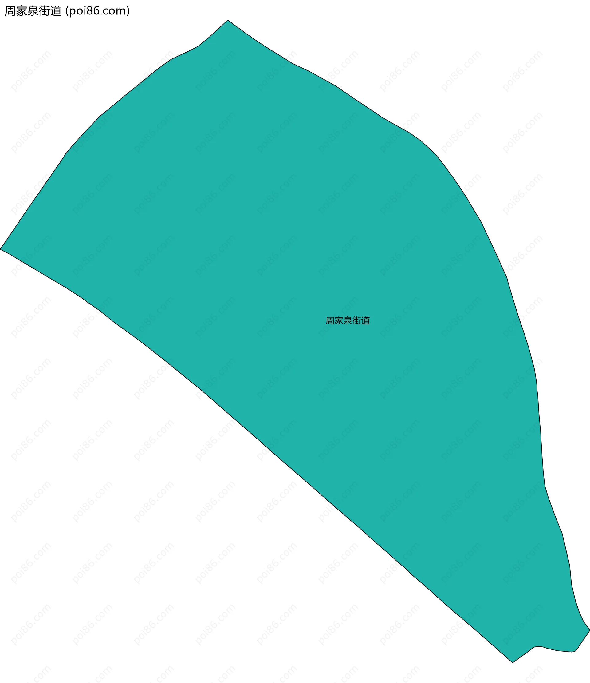 周家泉街道边界地图