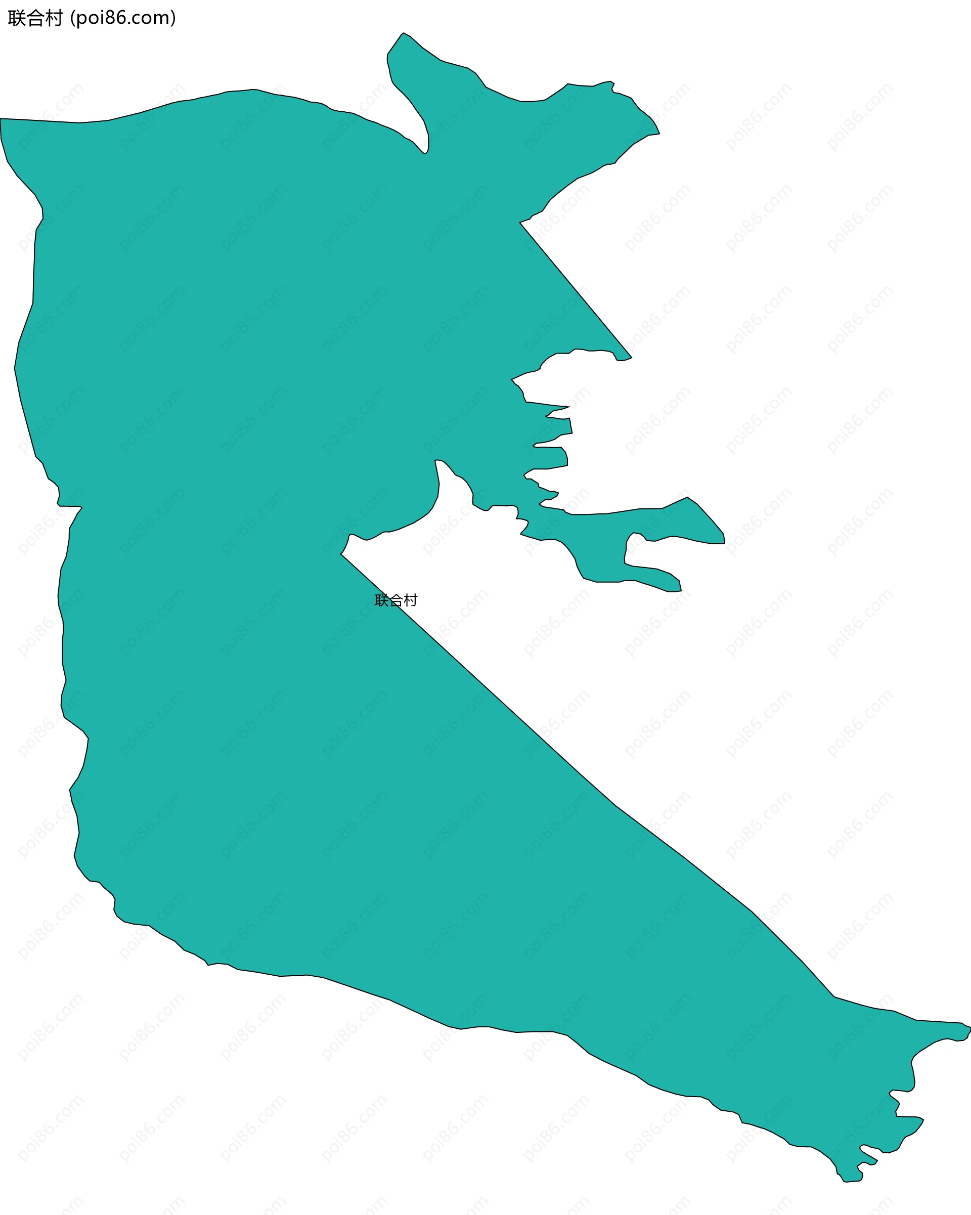 联合村边界地图