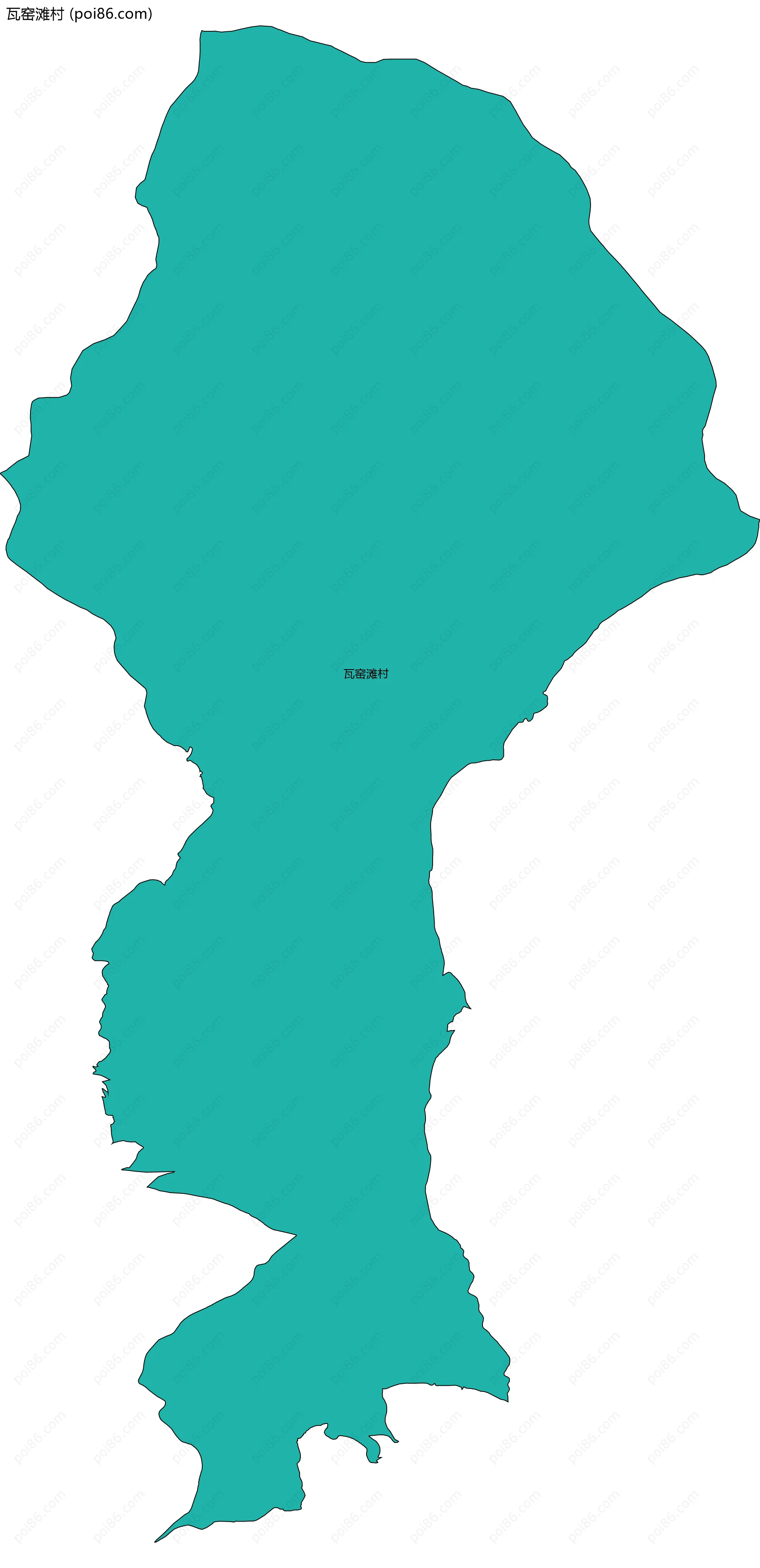 瓦窑滩村边界地图