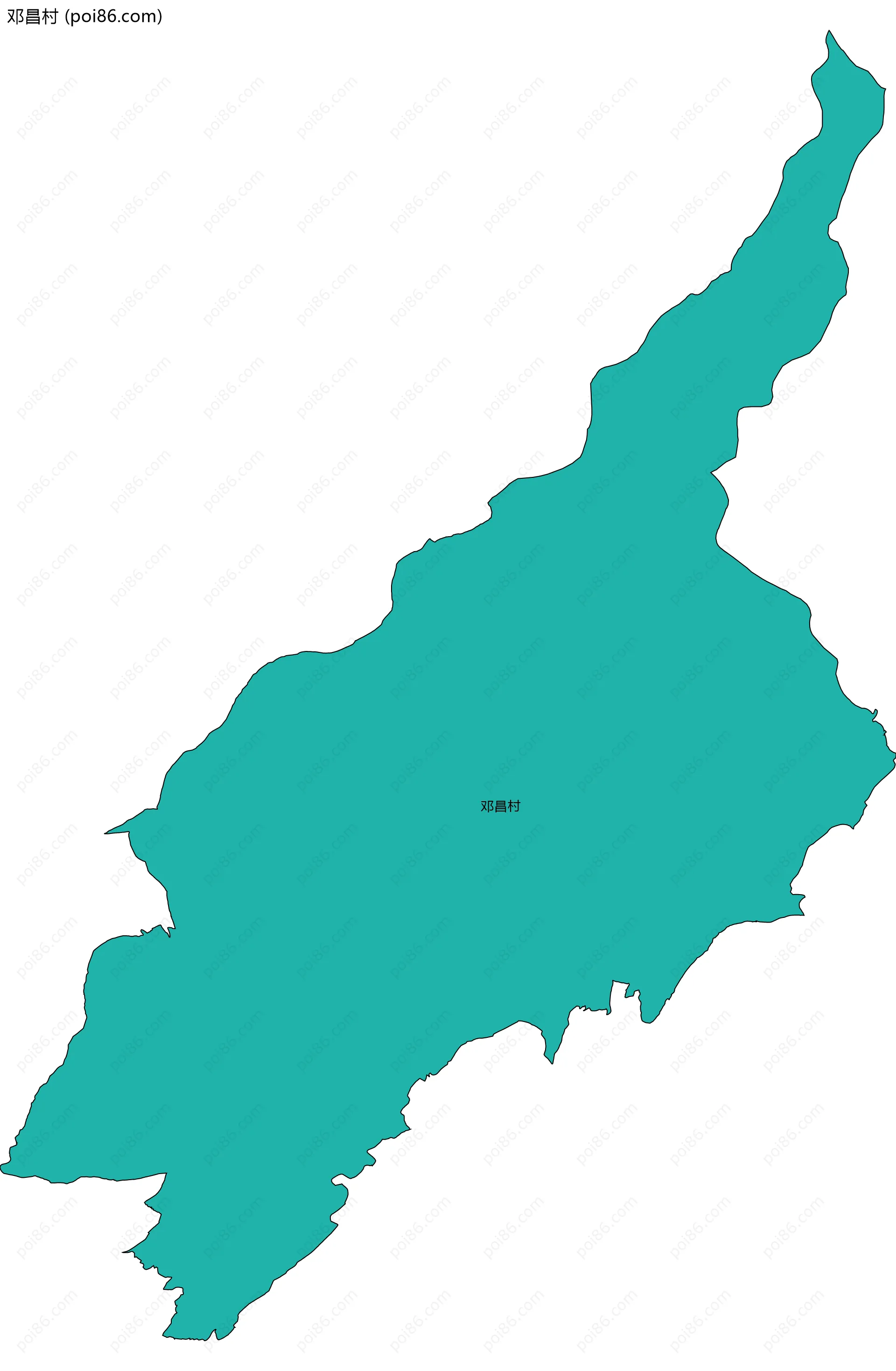 邓昌村边界地图