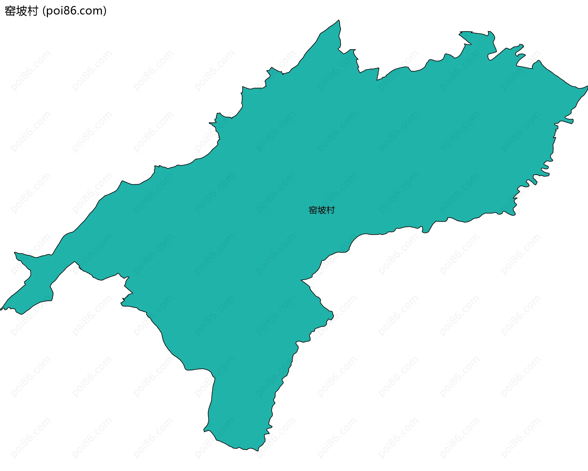窑坡村边界地图