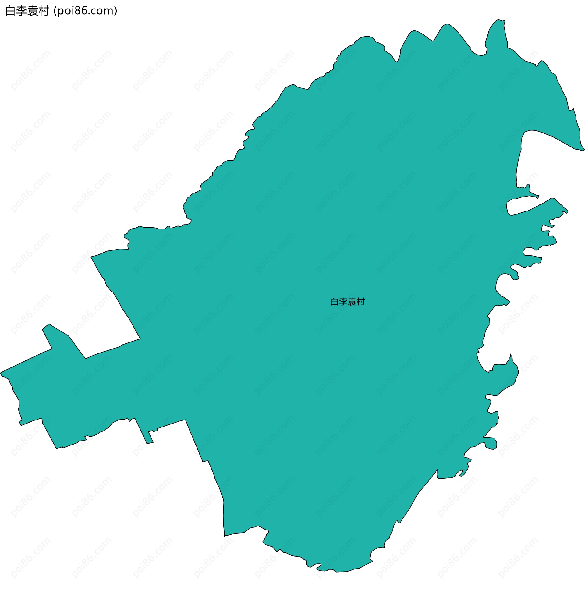 白李袁村边界地图
