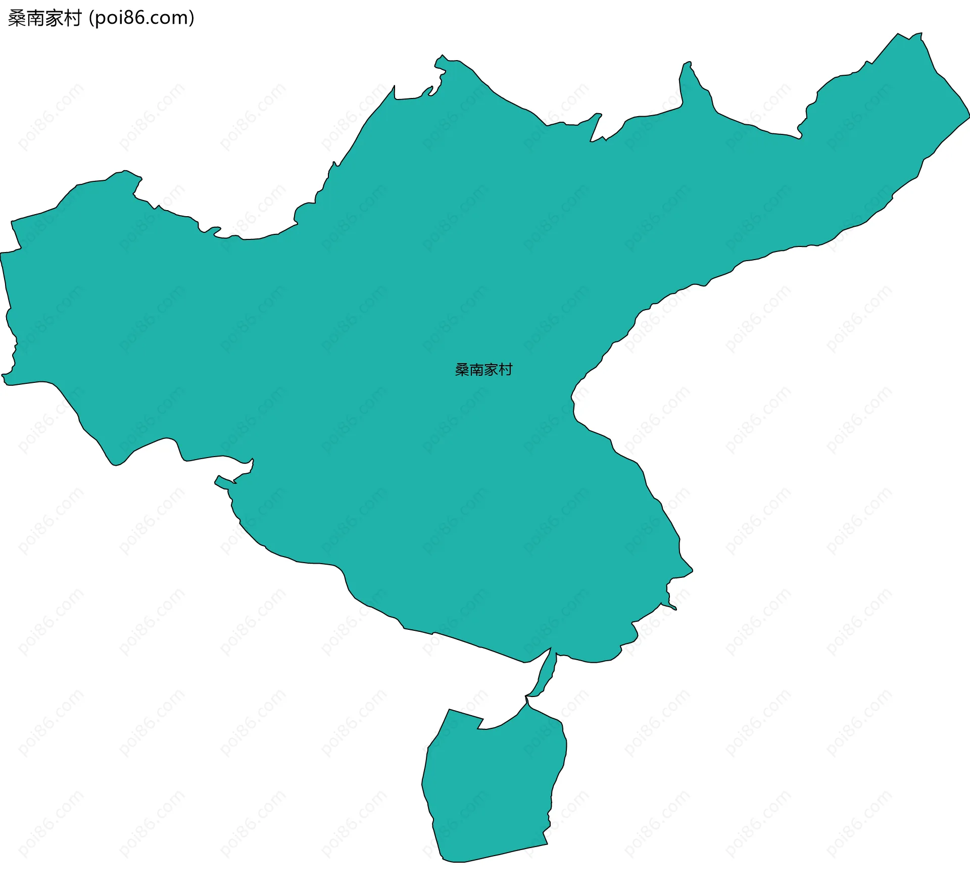 桑南家村边界地图