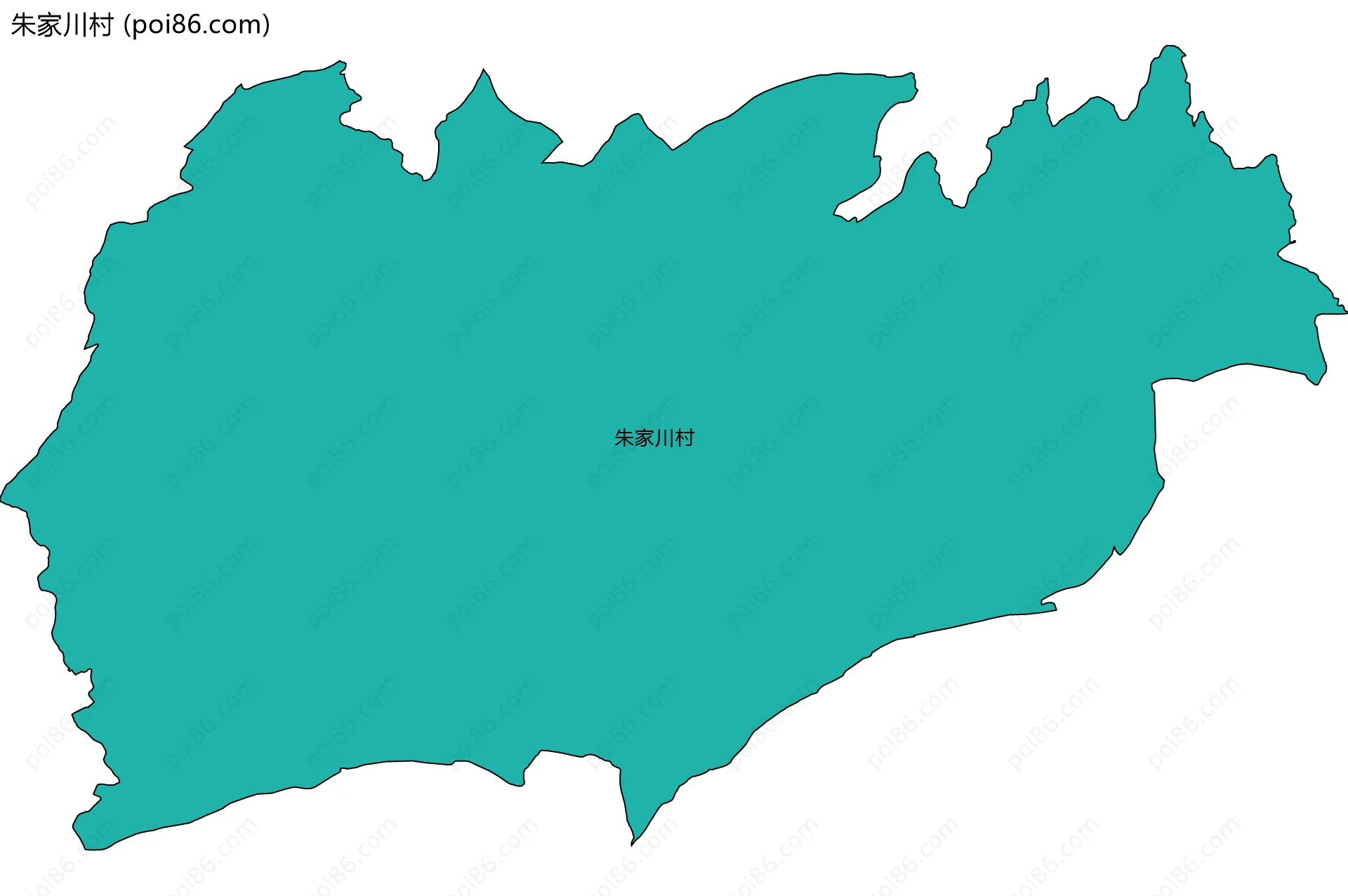 朱家川村边界地图