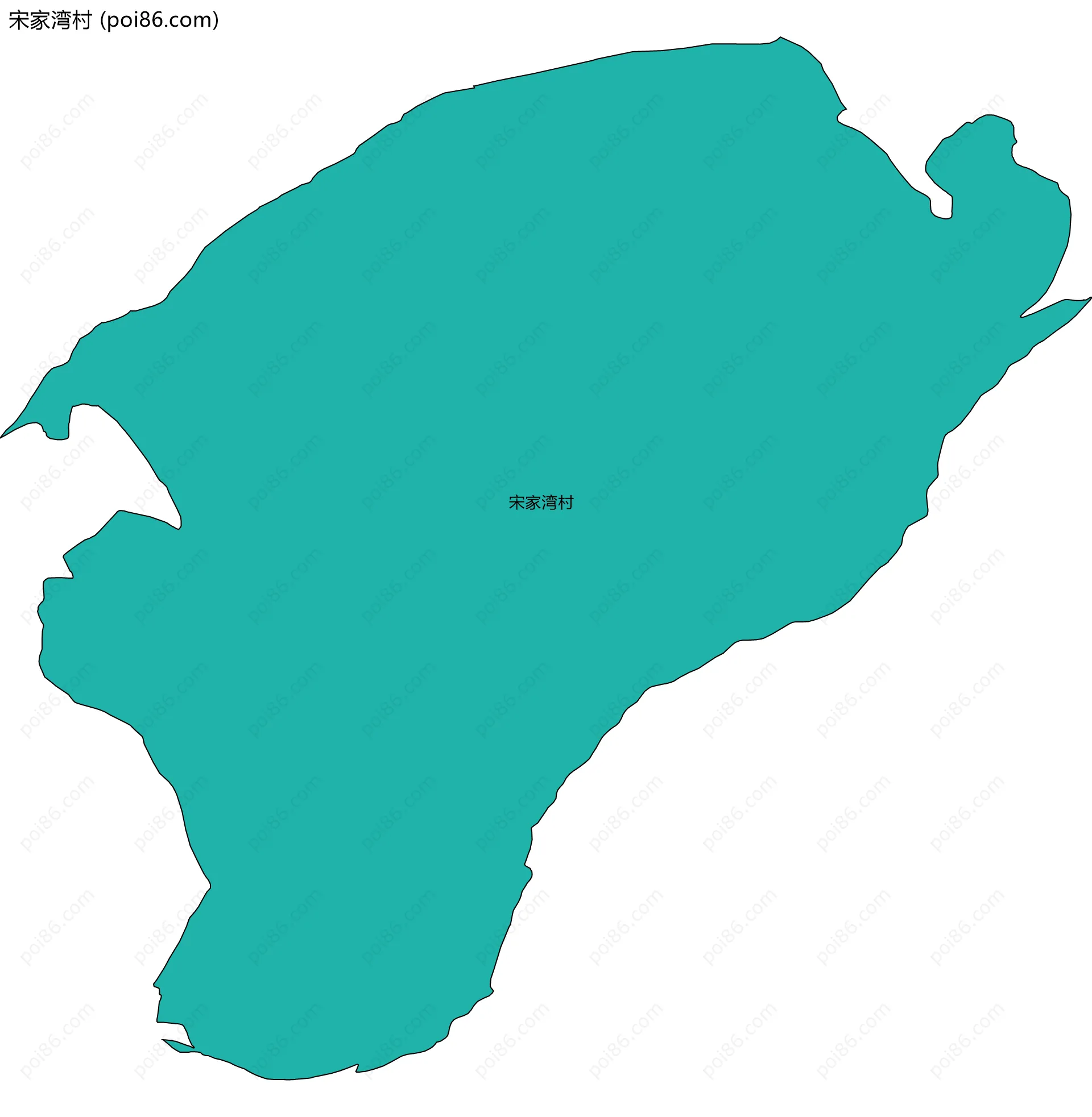 宋家湾村边界地图