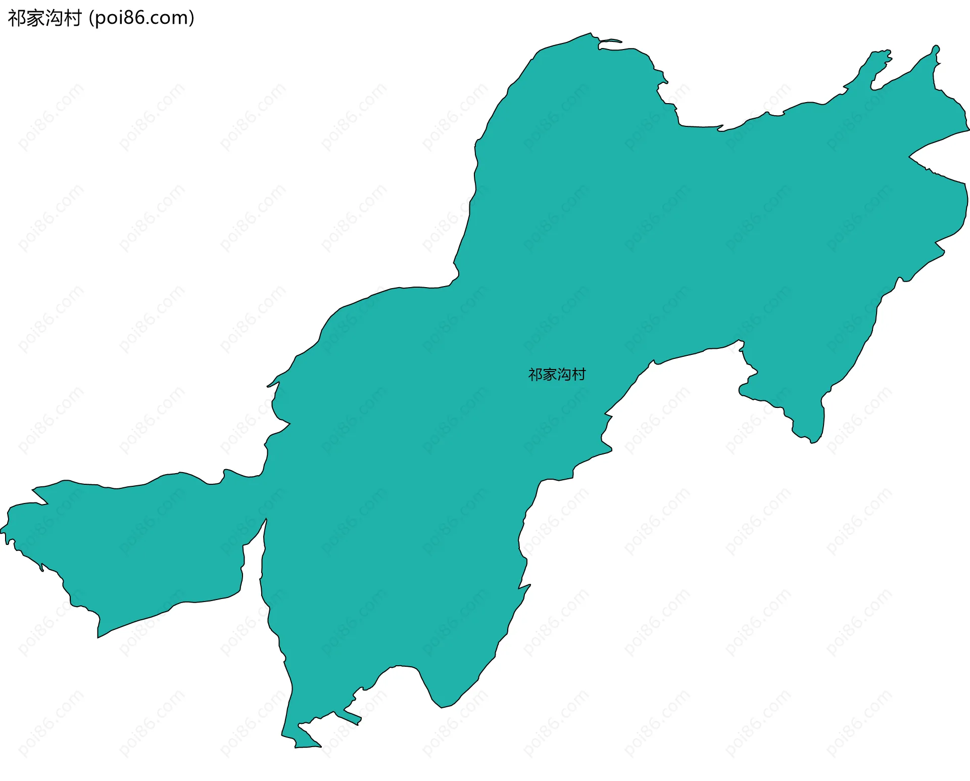 祁家沟村边界地图