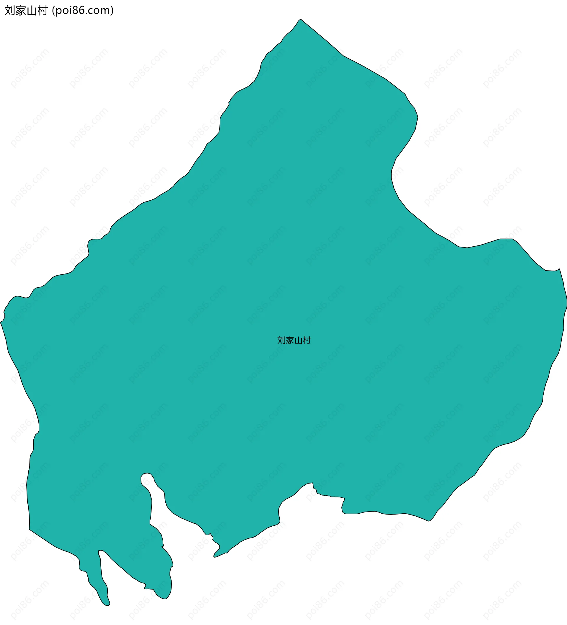 刘家山村边界地图