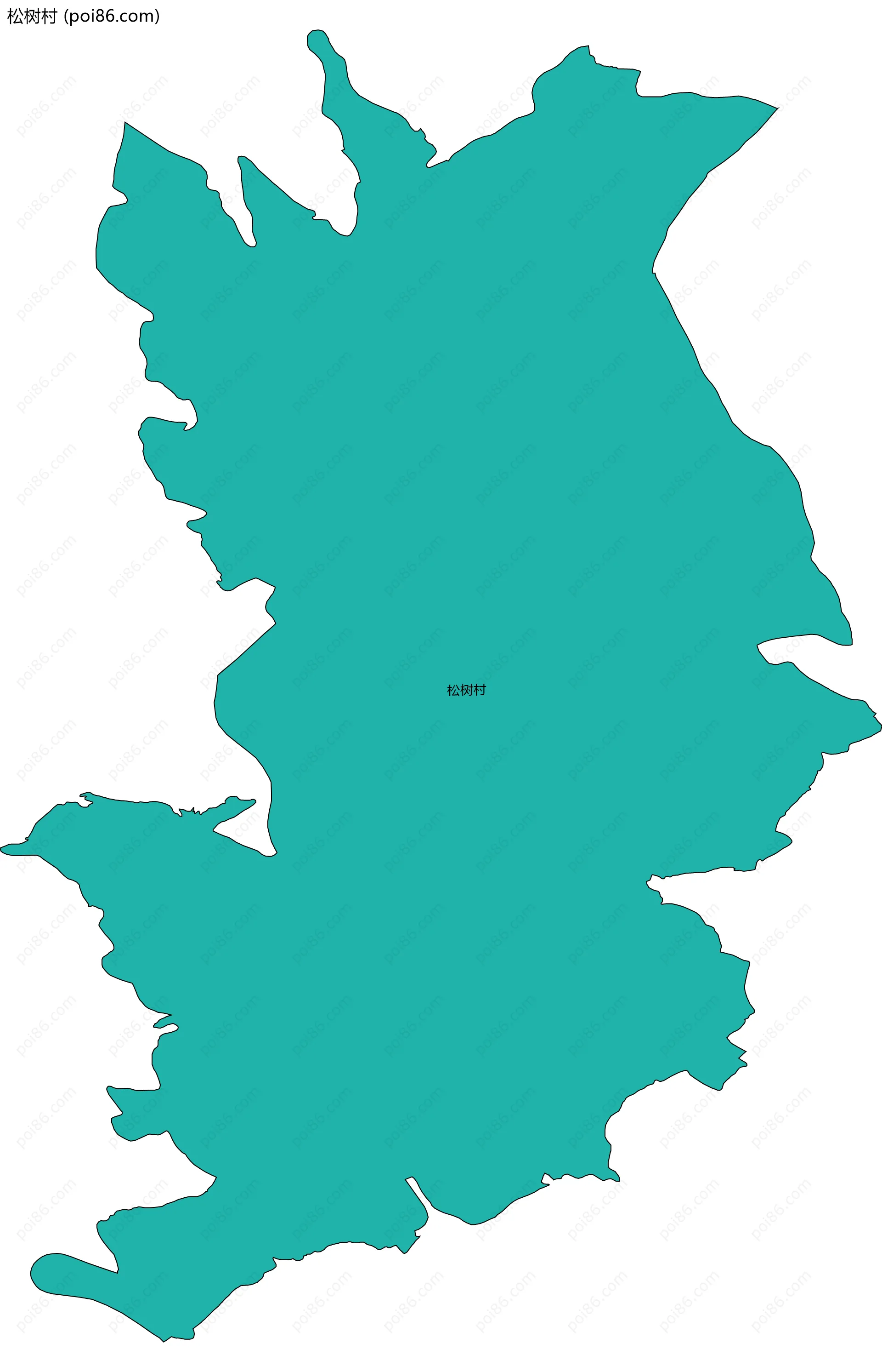 松树村边界地图