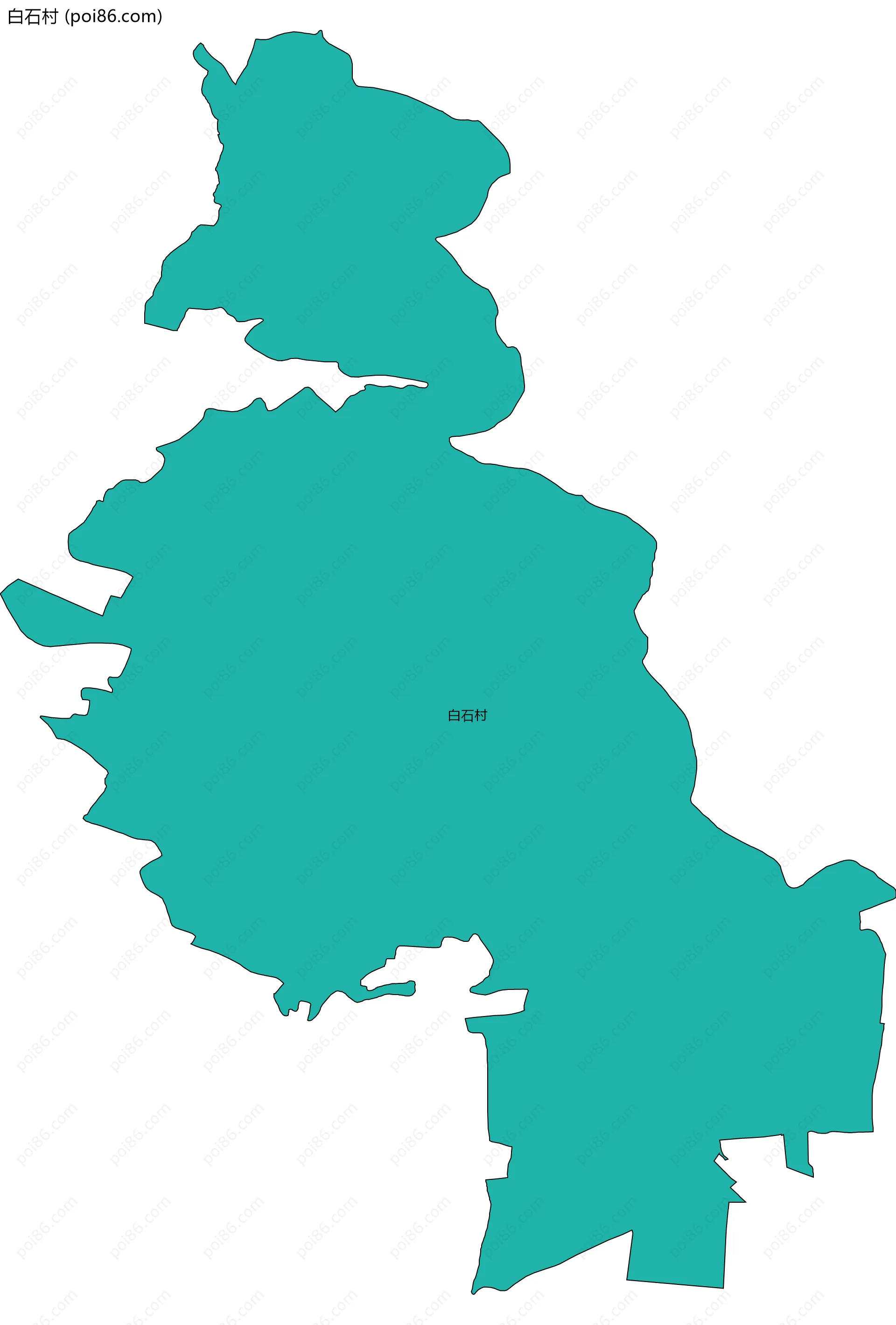 白石村边界地图