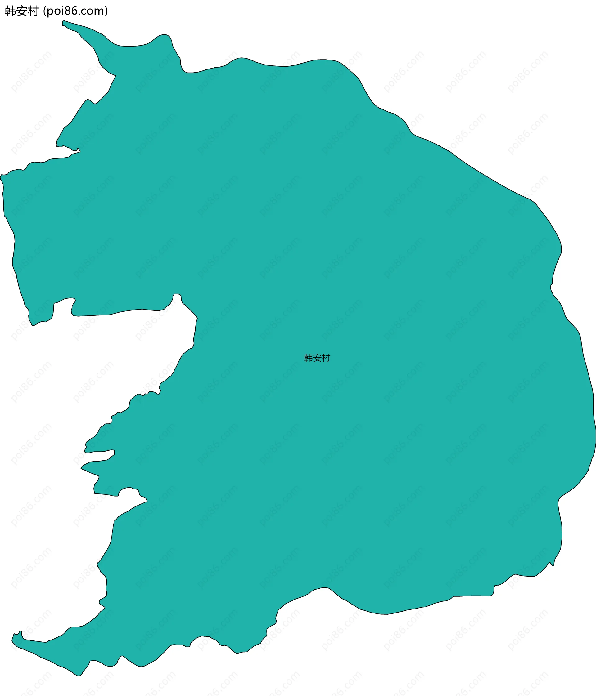 韩安村边界地图