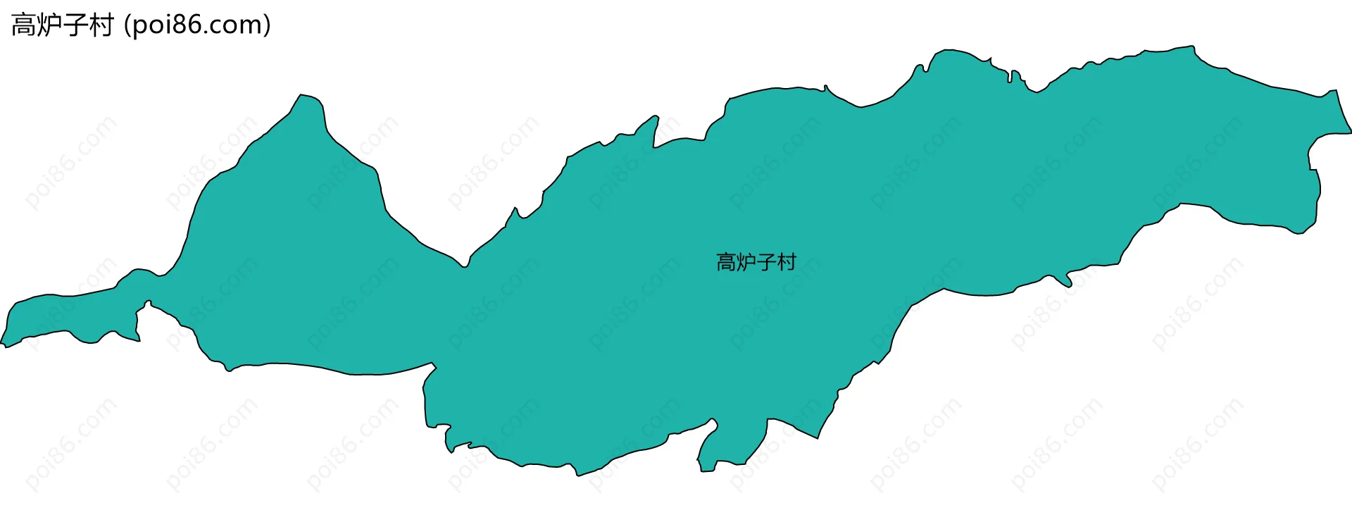 高炉子村边界地图