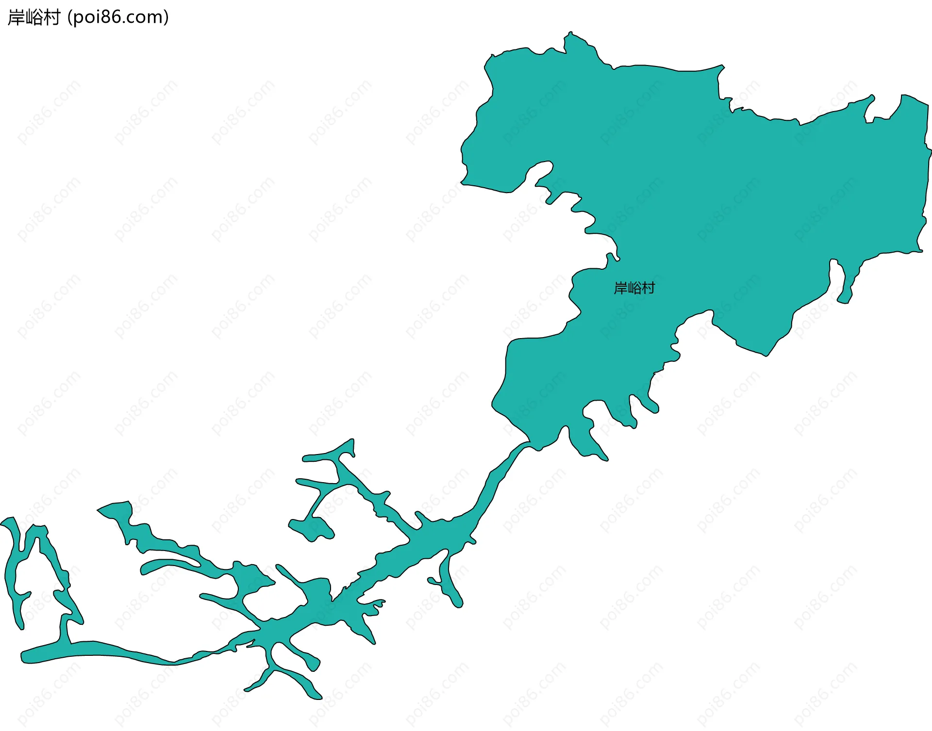 岸峪村边界地图