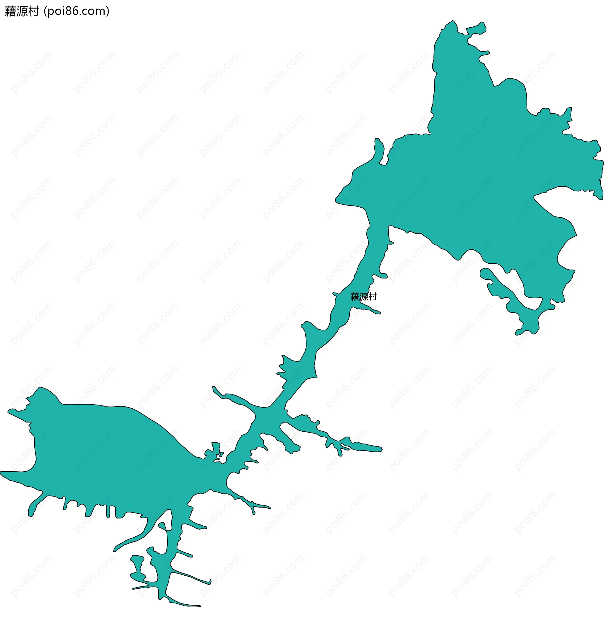 藉源村边界地图