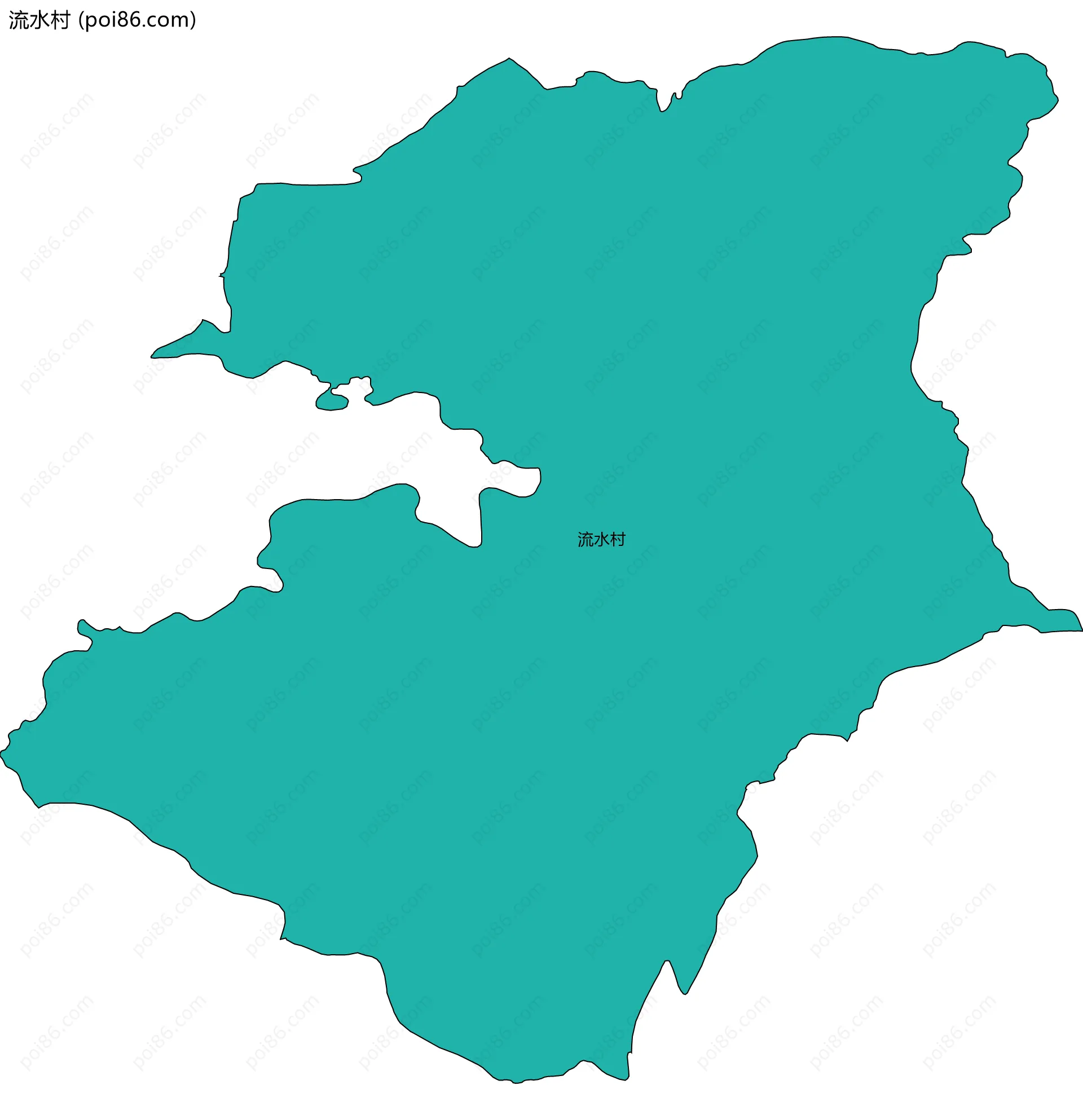 流水村边界地图