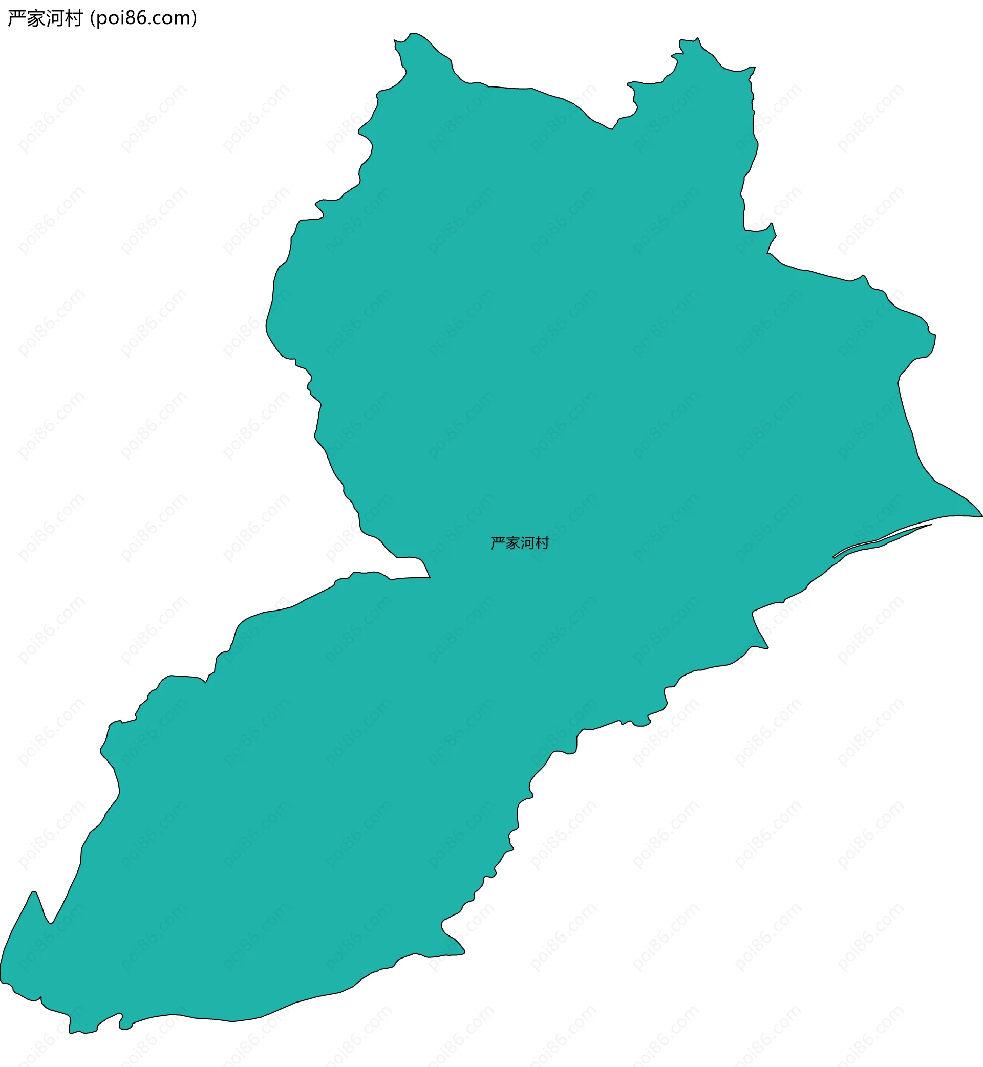 严家河村边界地图