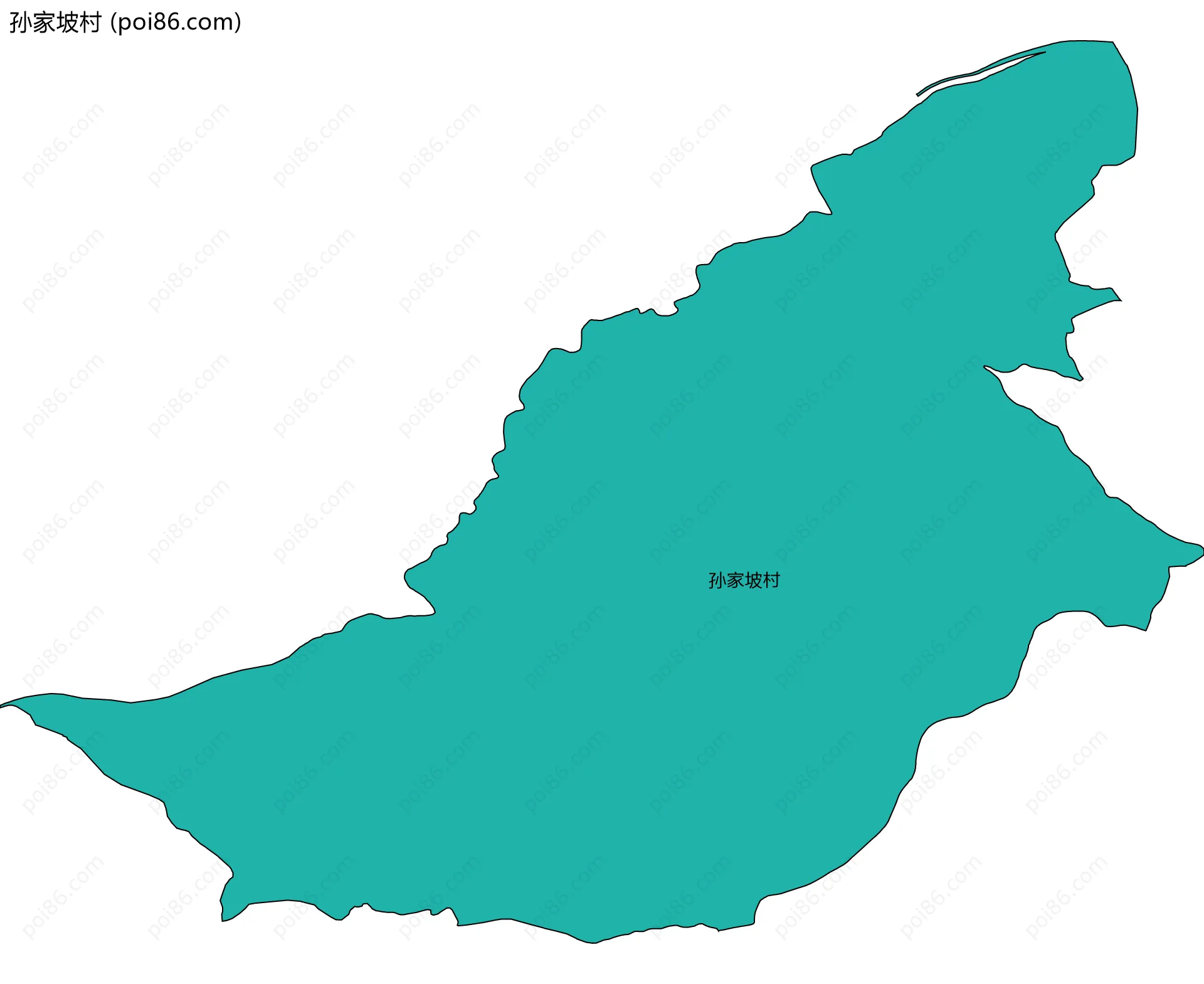 孙家坡村边界地图