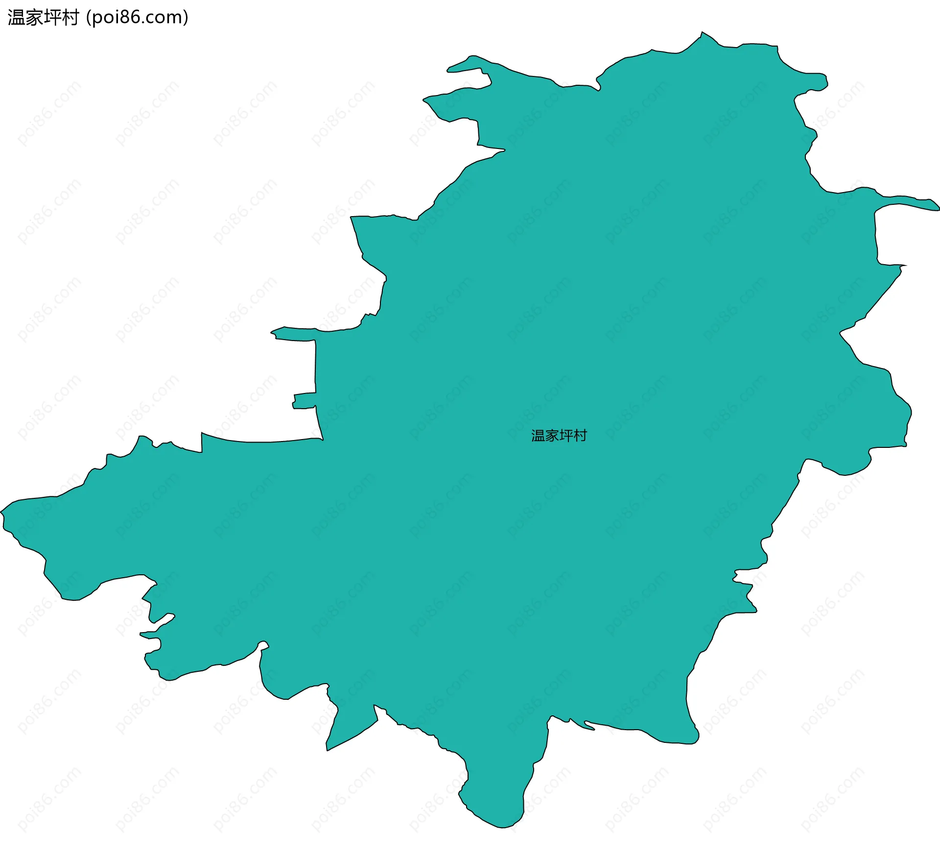 温家坪村边界地图